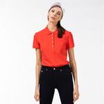 Kadın Slim Fit Kırmızı Polo