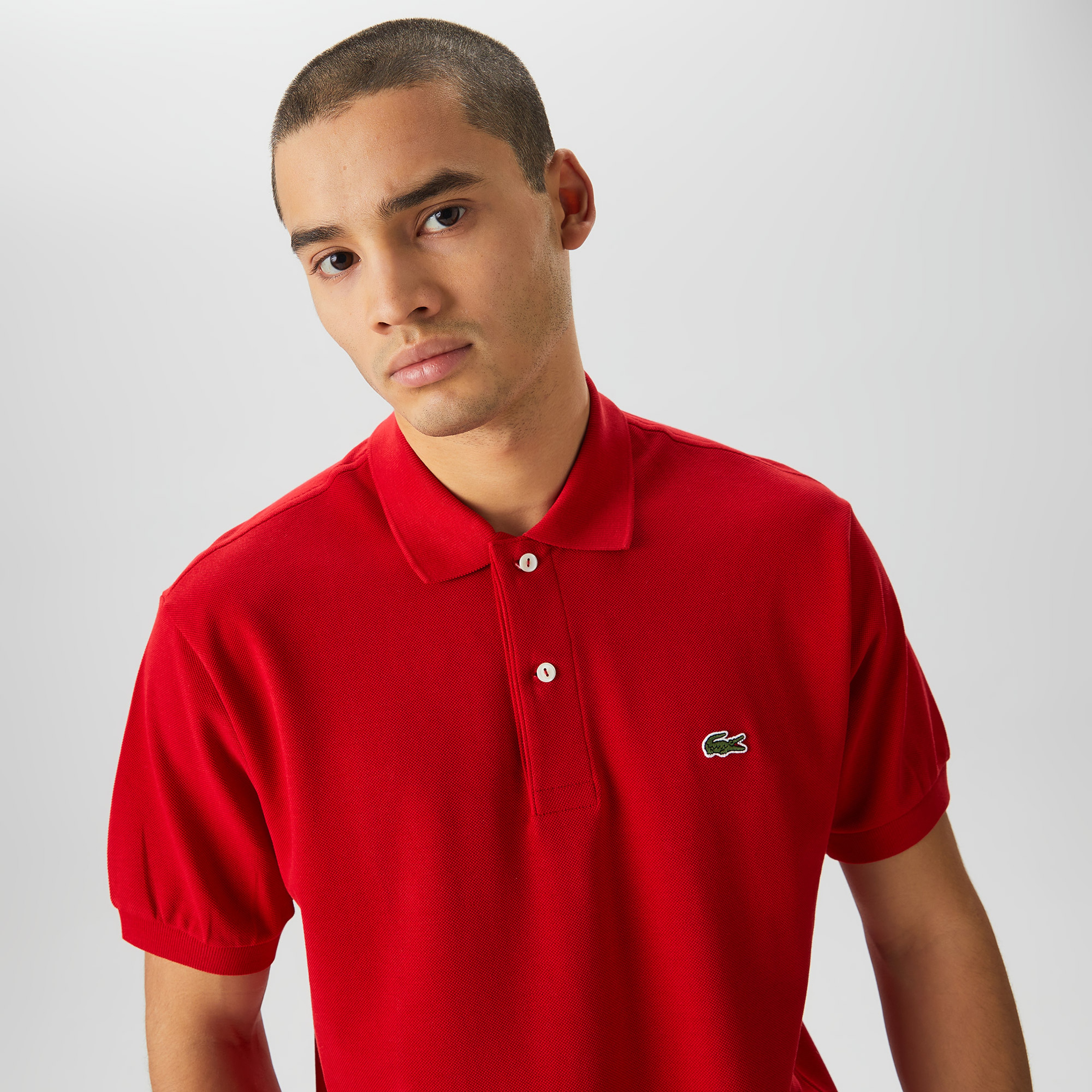 L.12.12 Erkek Classic Fit Kırmızı Polo