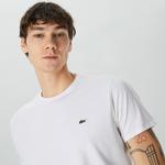 Erkek Slim Fit Bisiklet Yaka Beyaz T-Shirt