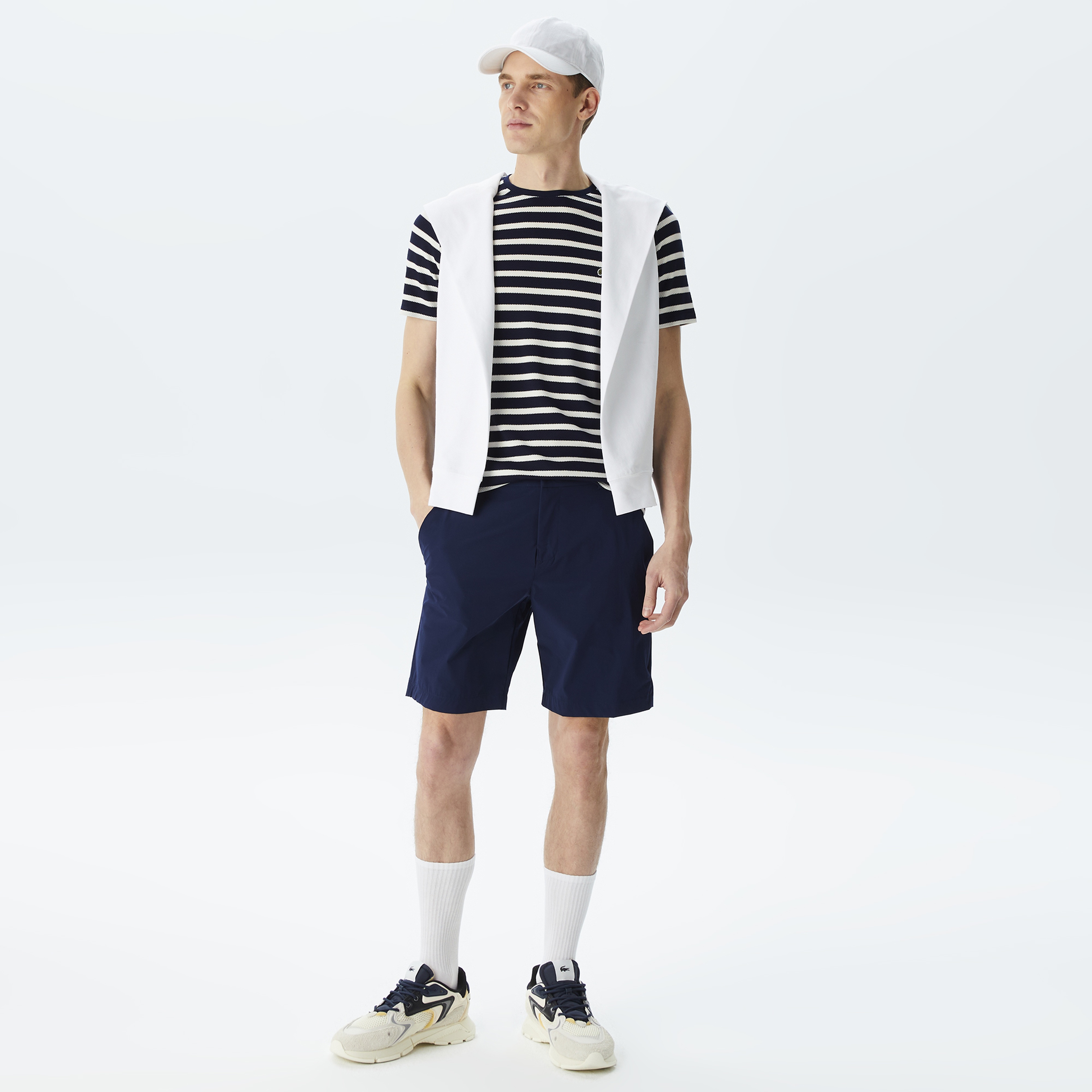 Erkek Slim Fit Lacivert Bermuda