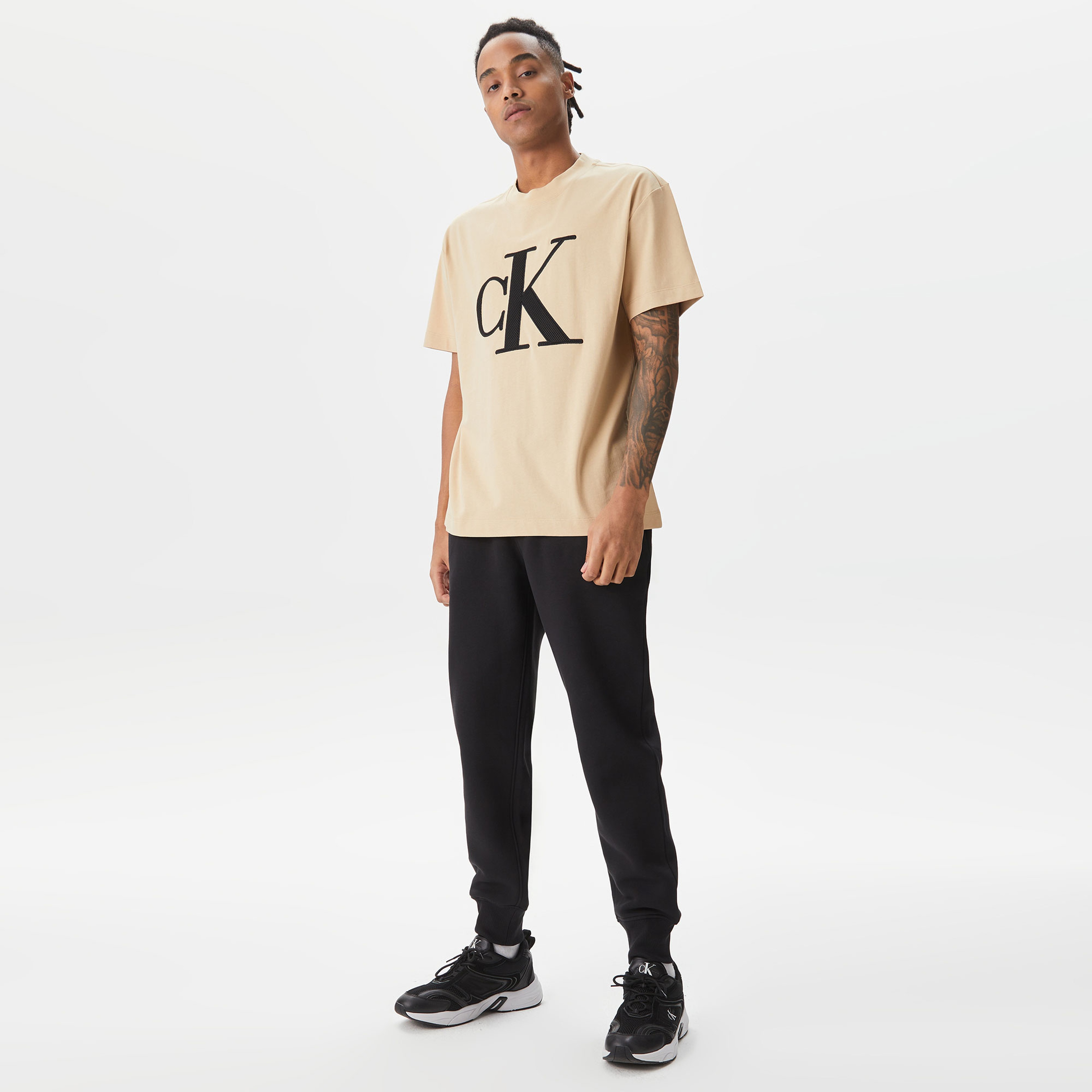 Calvin Klein Erkek Bej Tshirt
