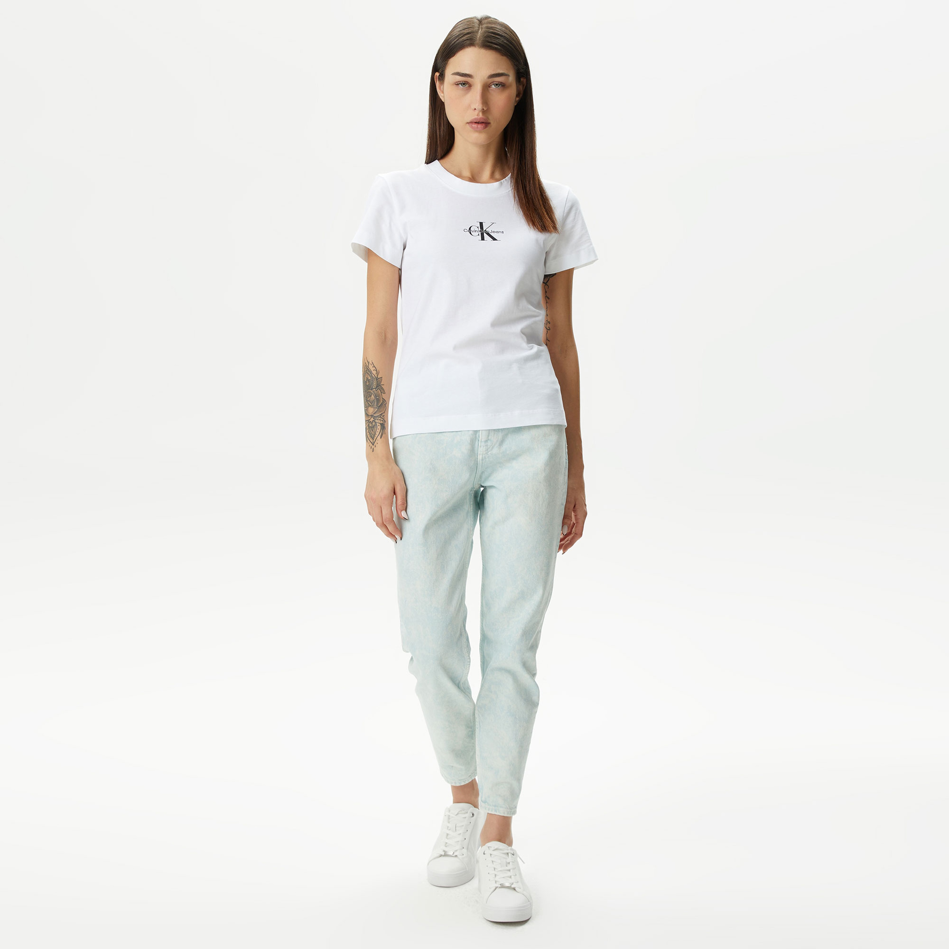 Calvin Klein Kadın Beyaz Tshirt