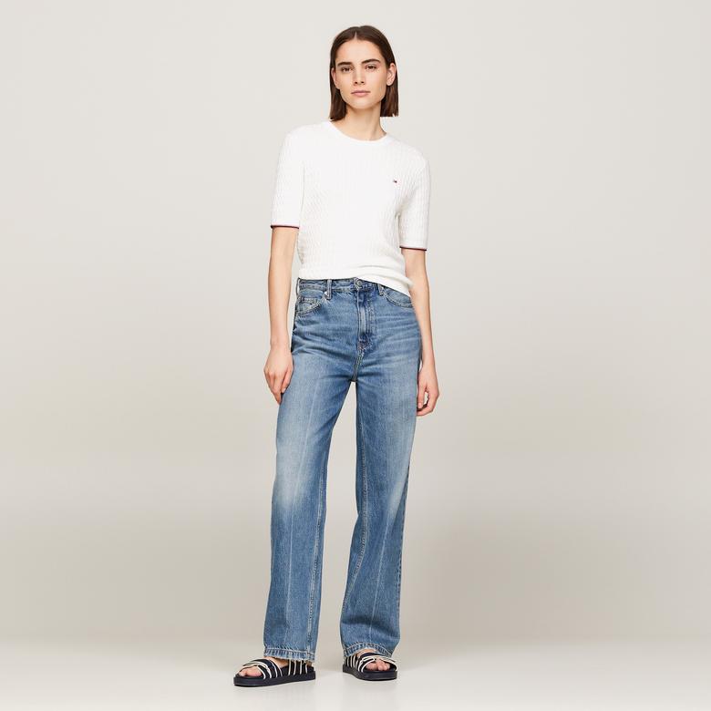 Tommy Hilfiger Kadın Beyaz Triko