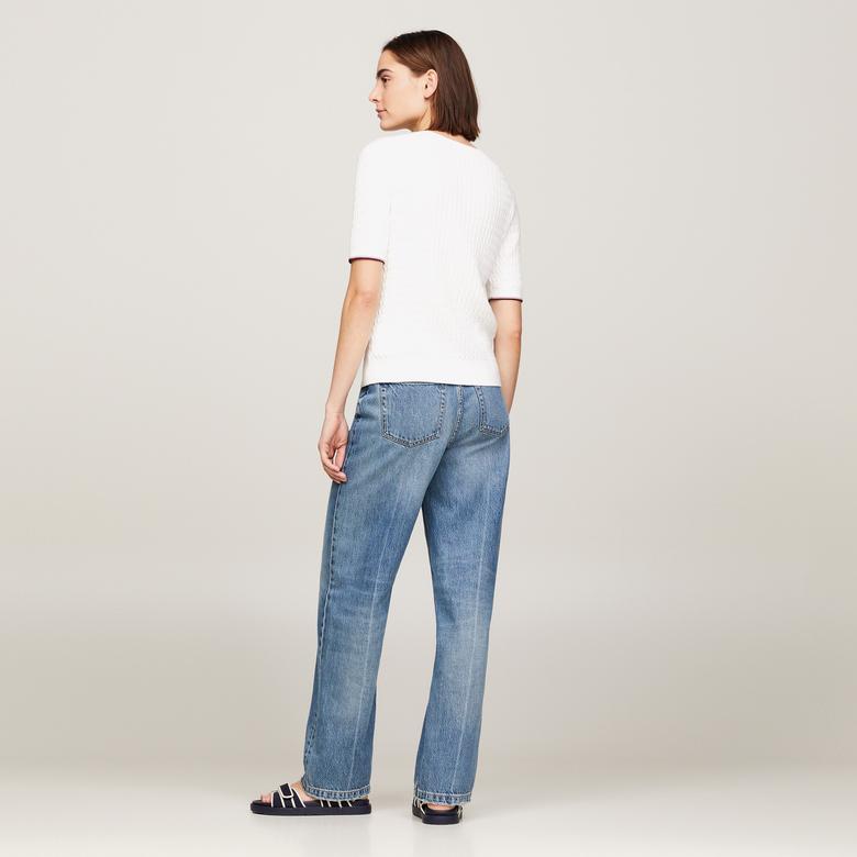 Tommy Hilfiger Kadın Beyaz Triko