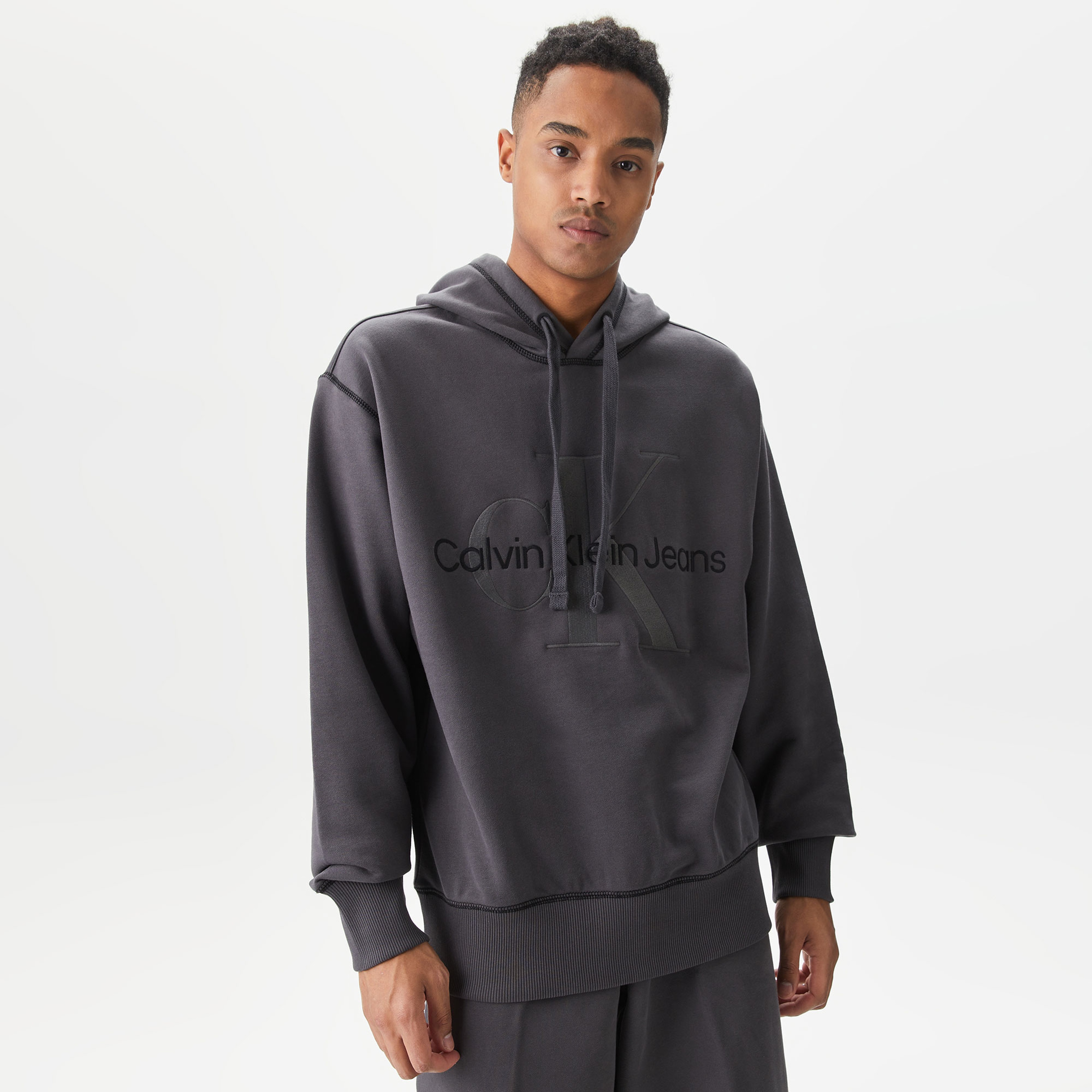 Calvin Klein Erkek Gri Sweatshirt