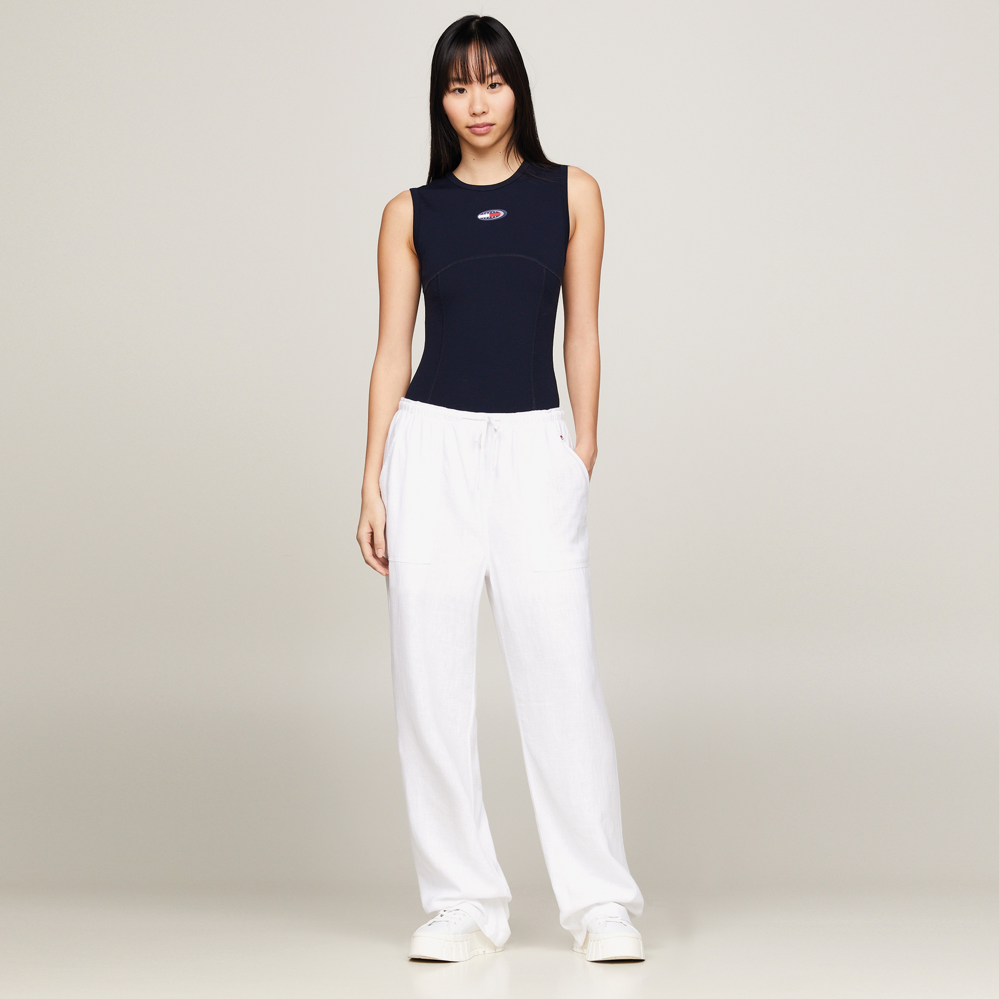 Tommy Hilfiger Kadın Beyaz Pantolon