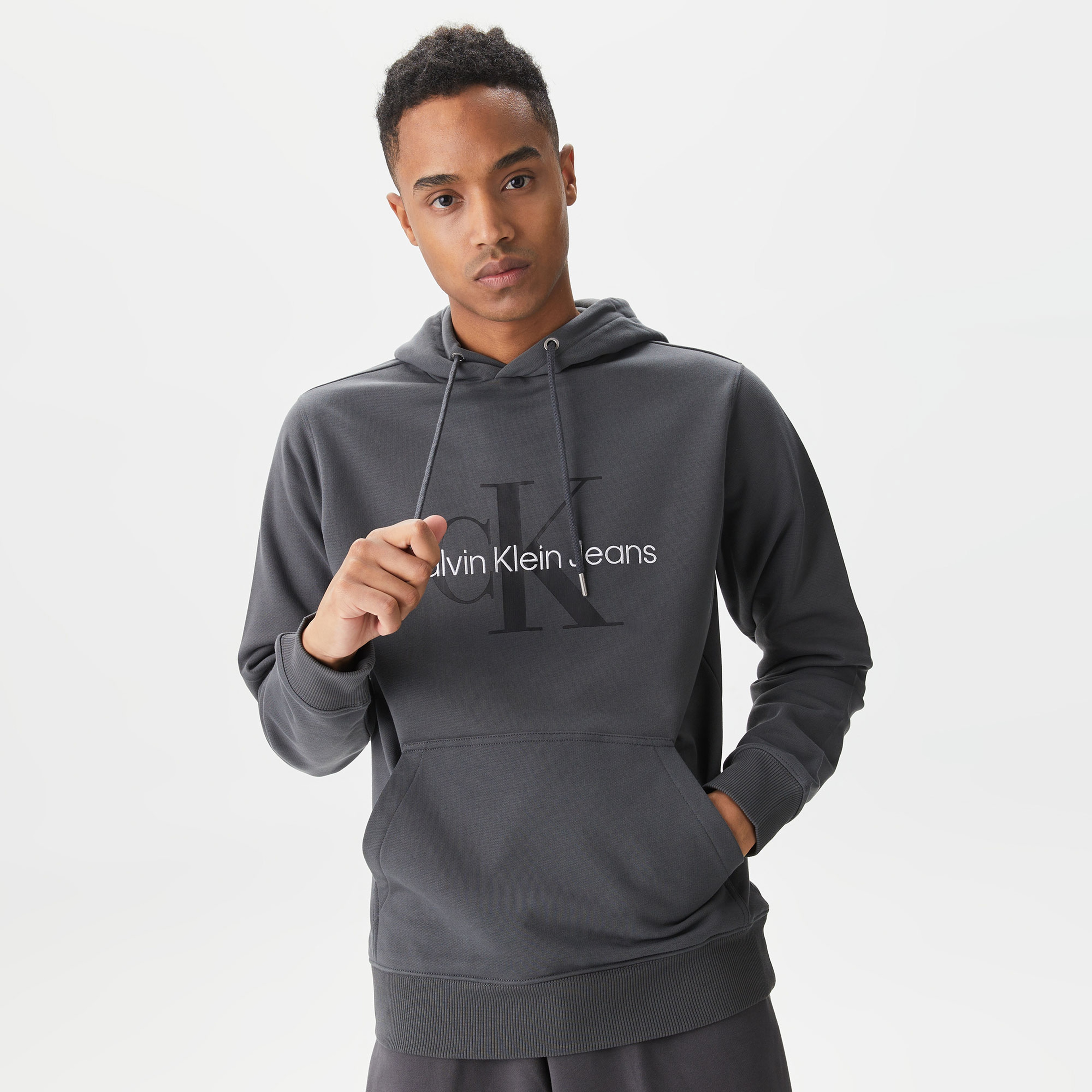 Calvin Klein Erkek Gri Sweatshirt