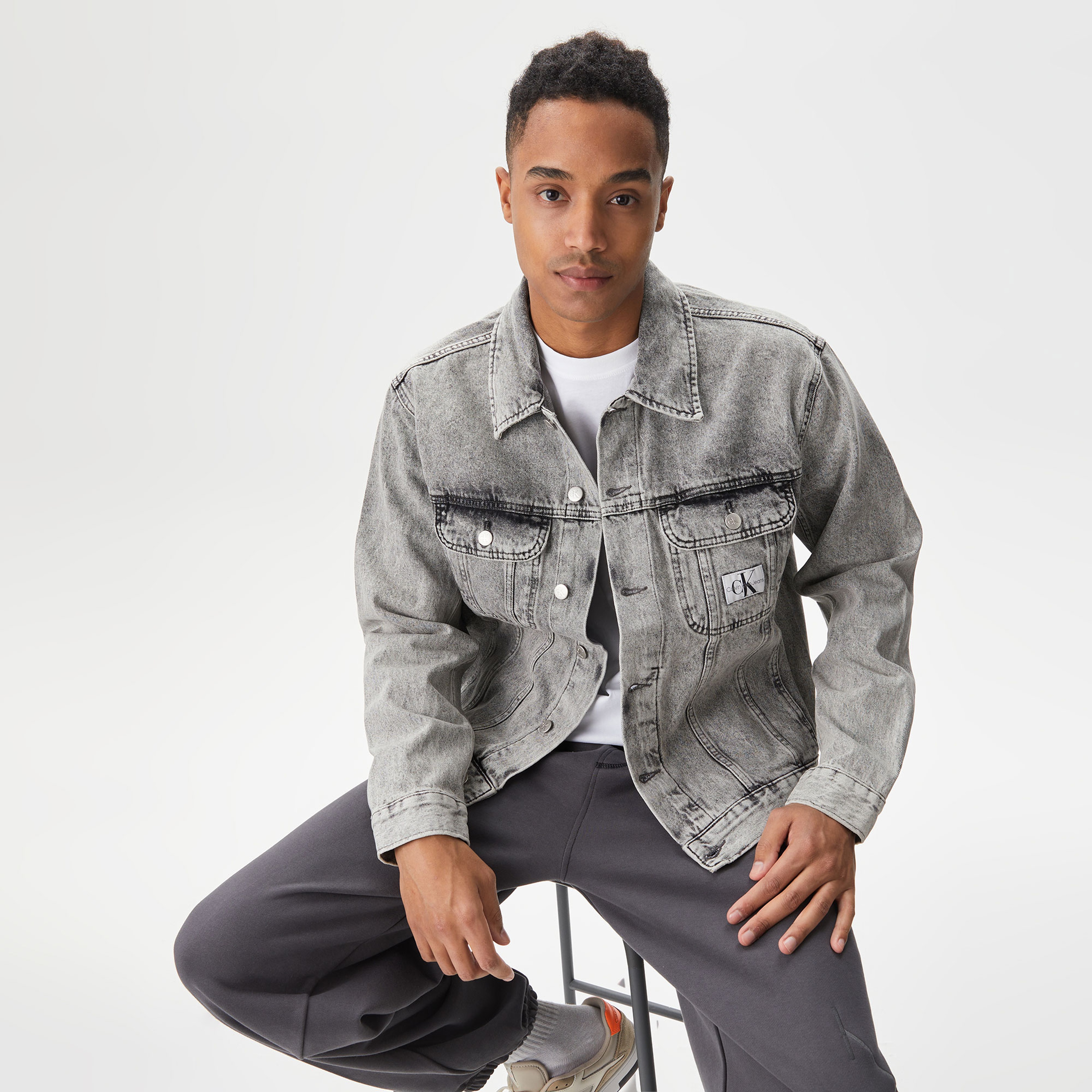 Calvin Klein Erkek Mavi Ceket