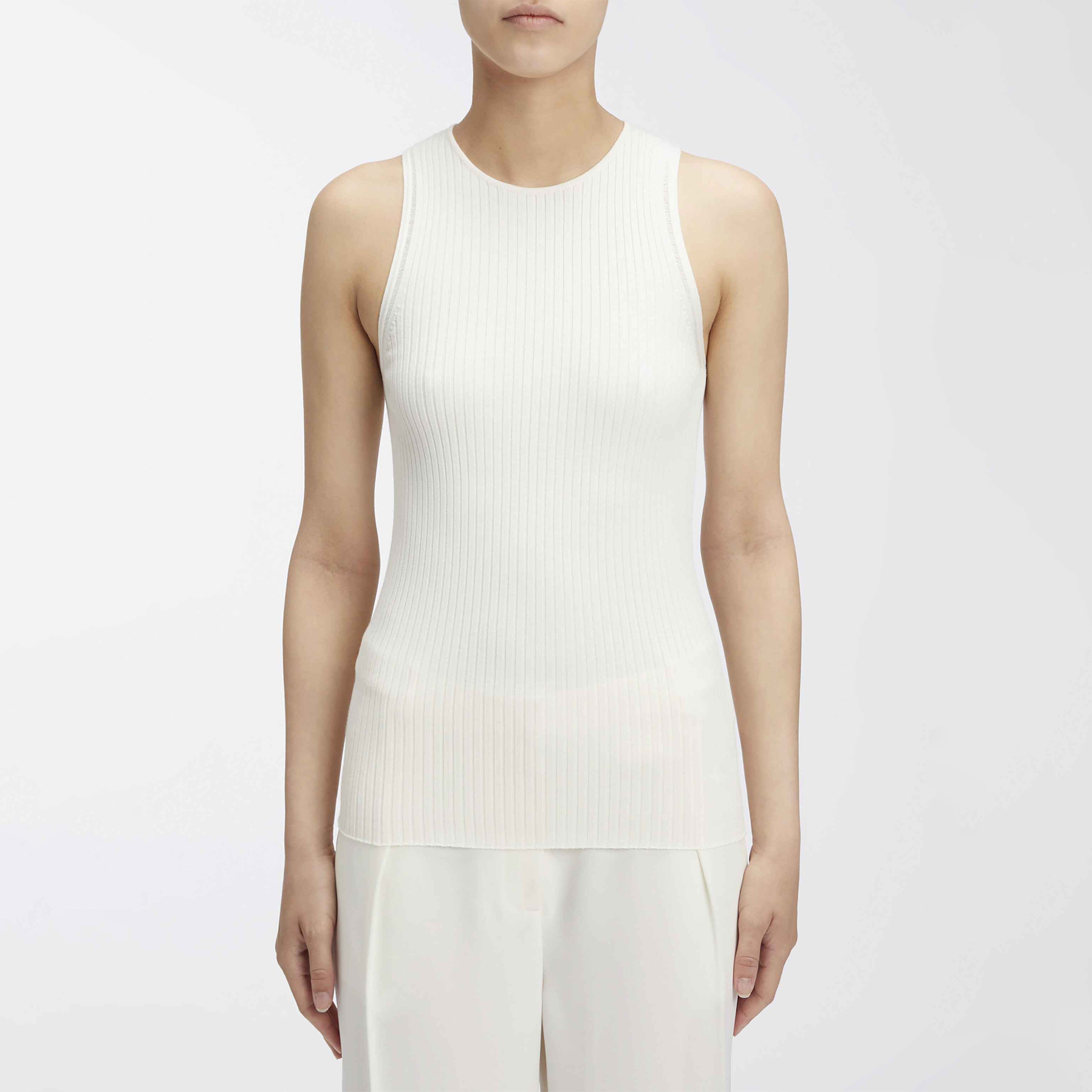 Calvin Klein Kadın Beyaz Triko