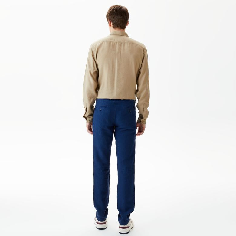 Erkek Slim Fit Chino Lacivert Pantolon