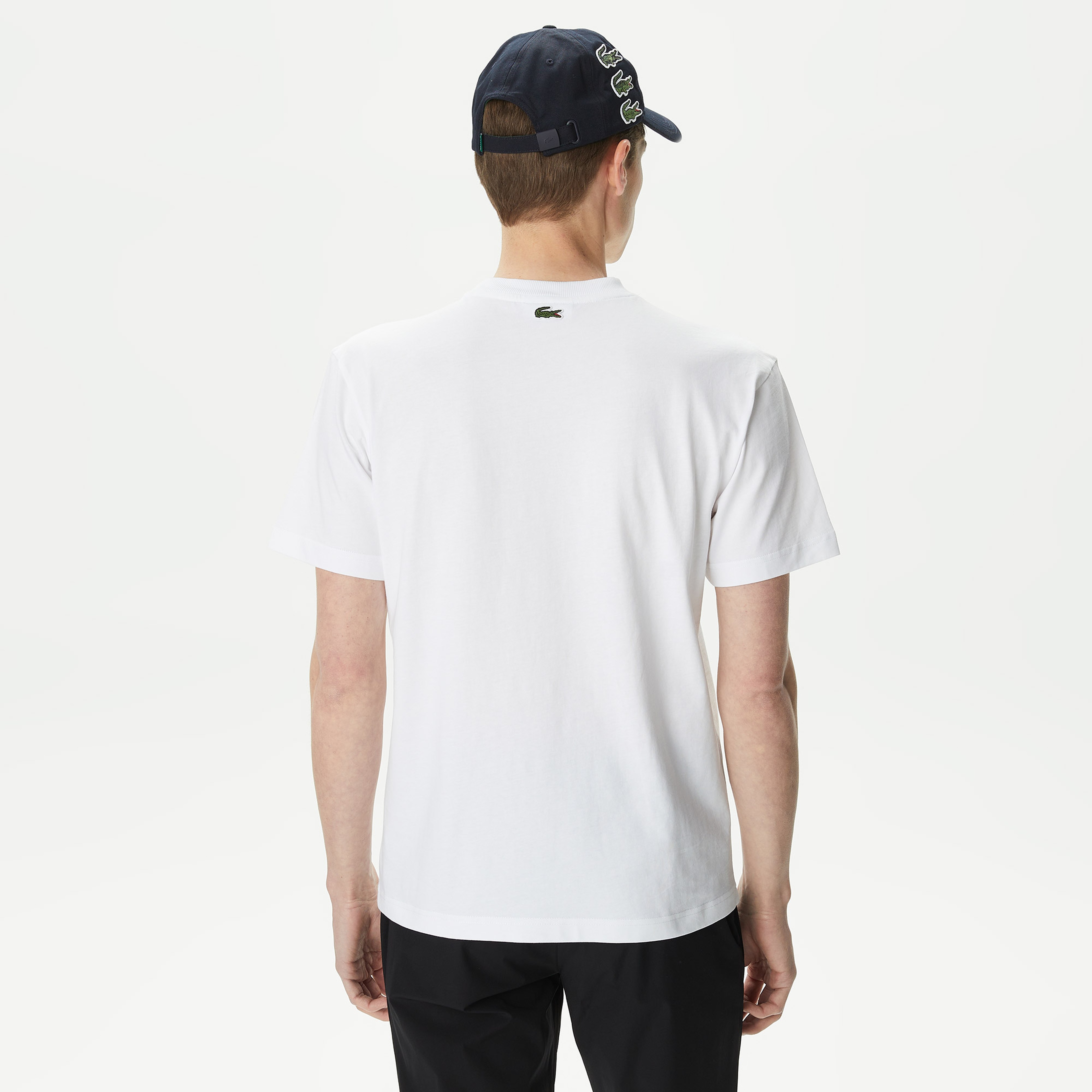 Erkek Regular Fit Bisiklet Yaka Baskılı Beyaz T-Shirt