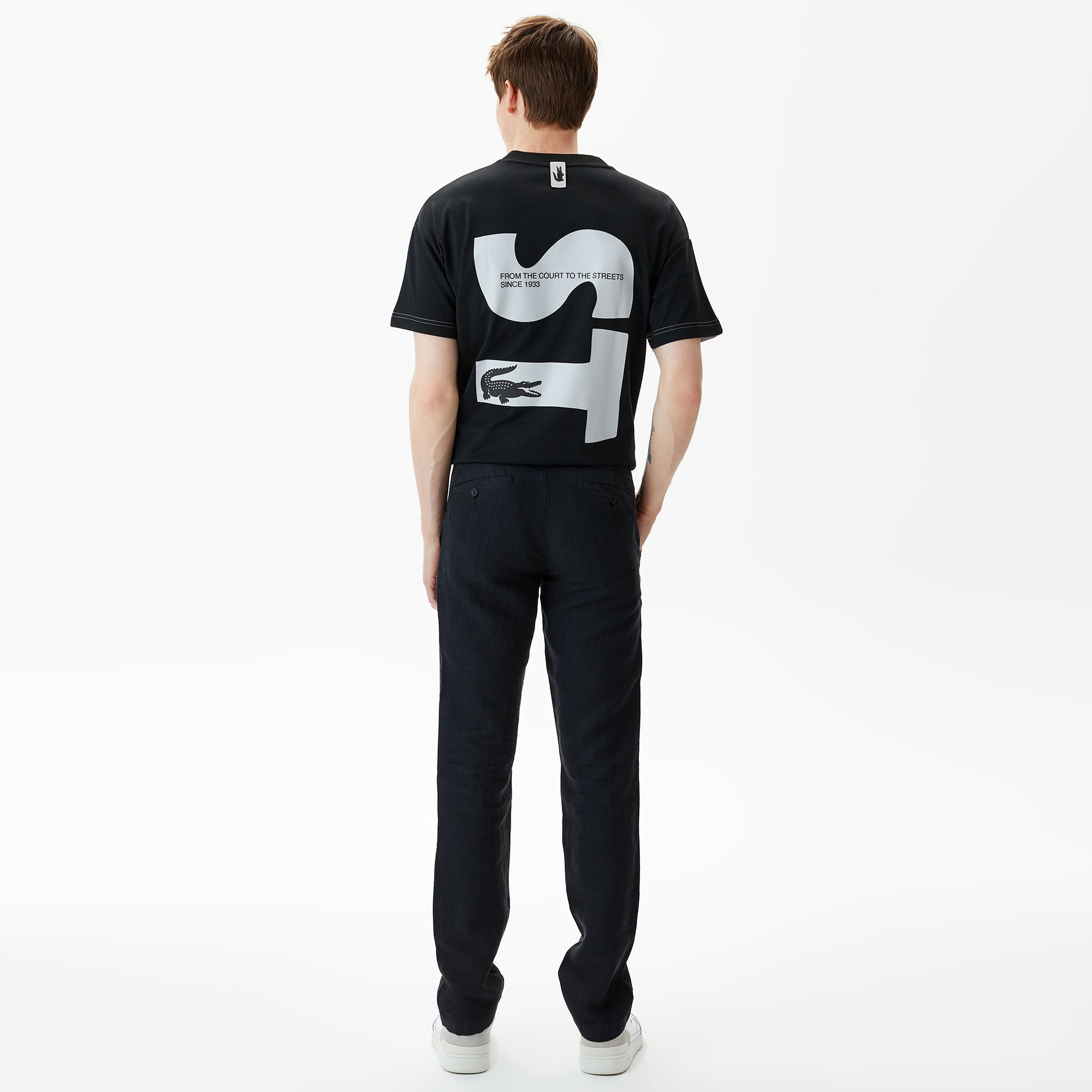 Erkek Slim Fit Chino Siyah Pantolon