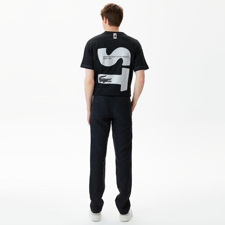 Erkek Slim Fit Chino Siyah Pantolon