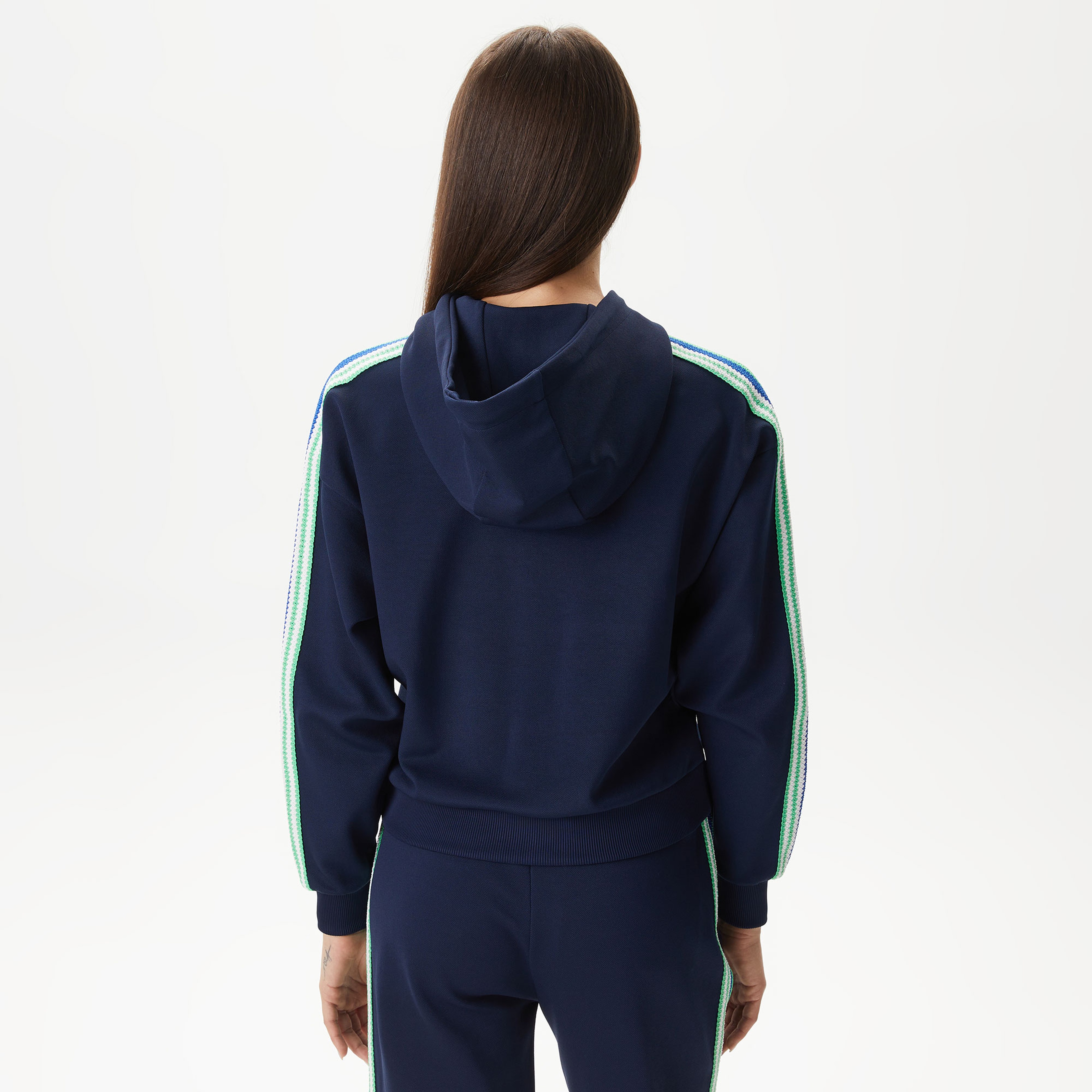 Kadın Relaxed Fit Kapüşonlu Lacivert Sweatshirt