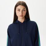Kadın Relaxed Fit Kapüşonlu Lacivert Sweatshirt