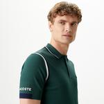 Erkek Regular Fit Polo Yaka Yeşil Triko