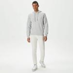 Erkek Relaxed Fit Kapüşonlu Gri Sweatshirt