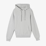 Erkek Relaxed Fit Kapüşonlu Gri Sweatshirt