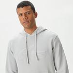 Erkek Relaxed Fit Kapüşonlu Gri Sweatshirt