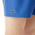 Erkek Baskılı Mavi Mayo Şort