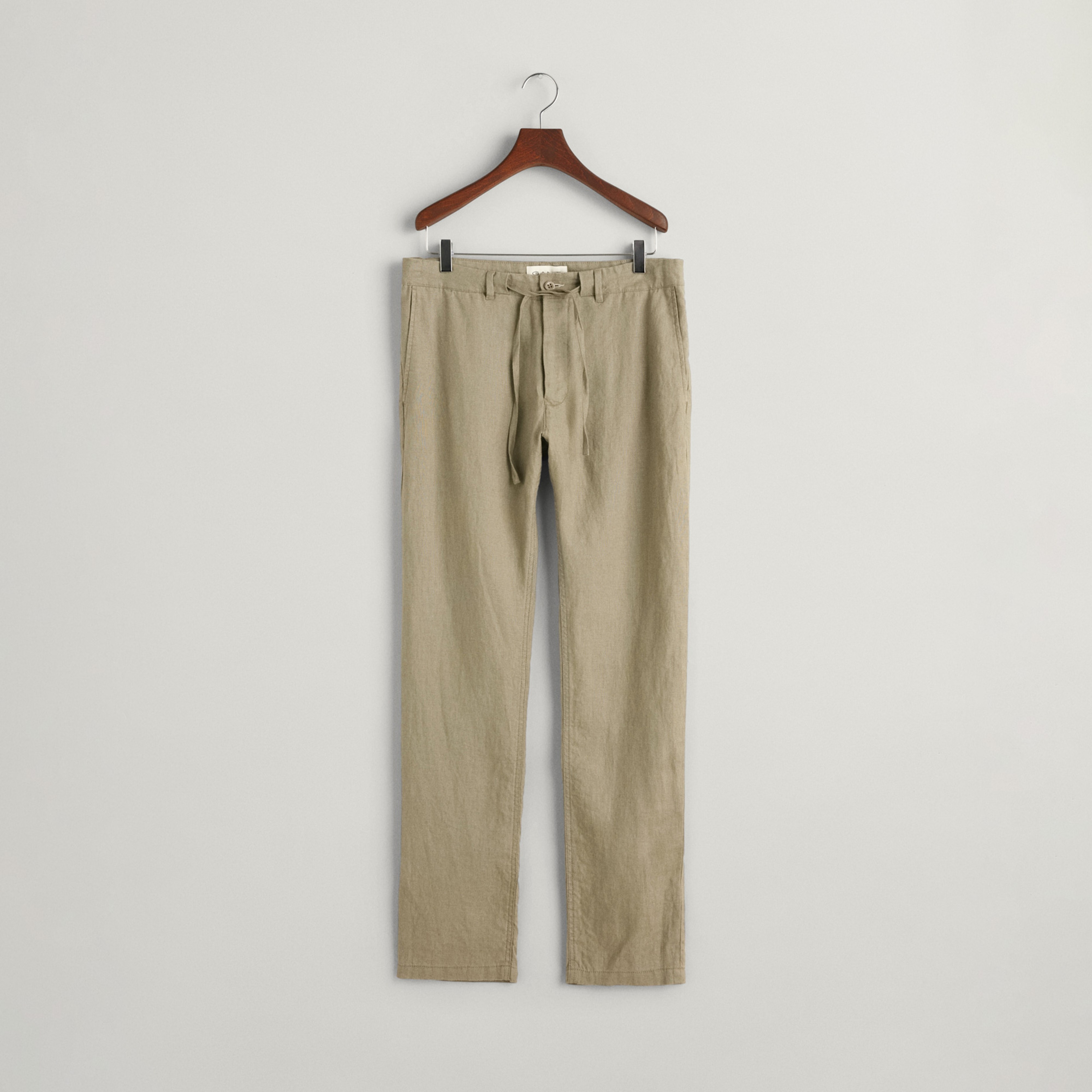 GANT Erkek Yeşil Relaxed Fit Keten Pantolon