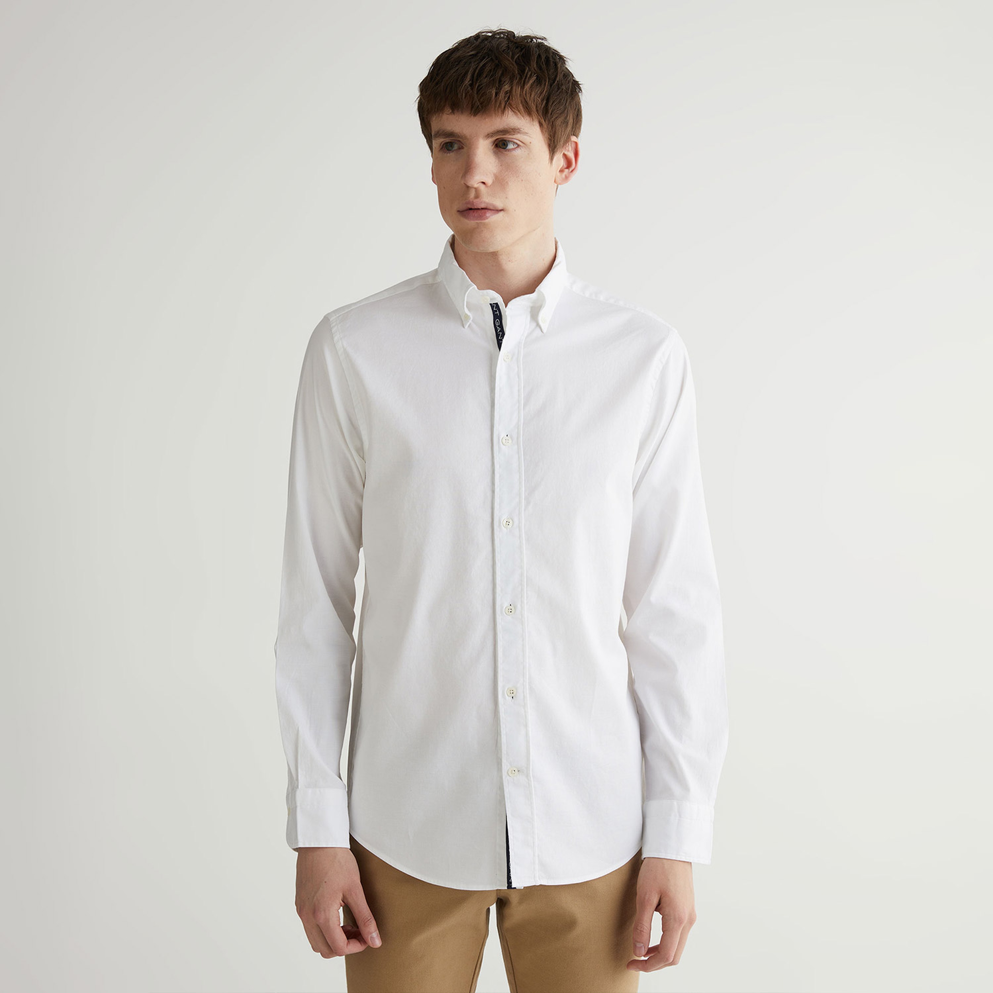 GANT Erkek Beyaz Regular Fit Düğmeli Yaka Gömlek