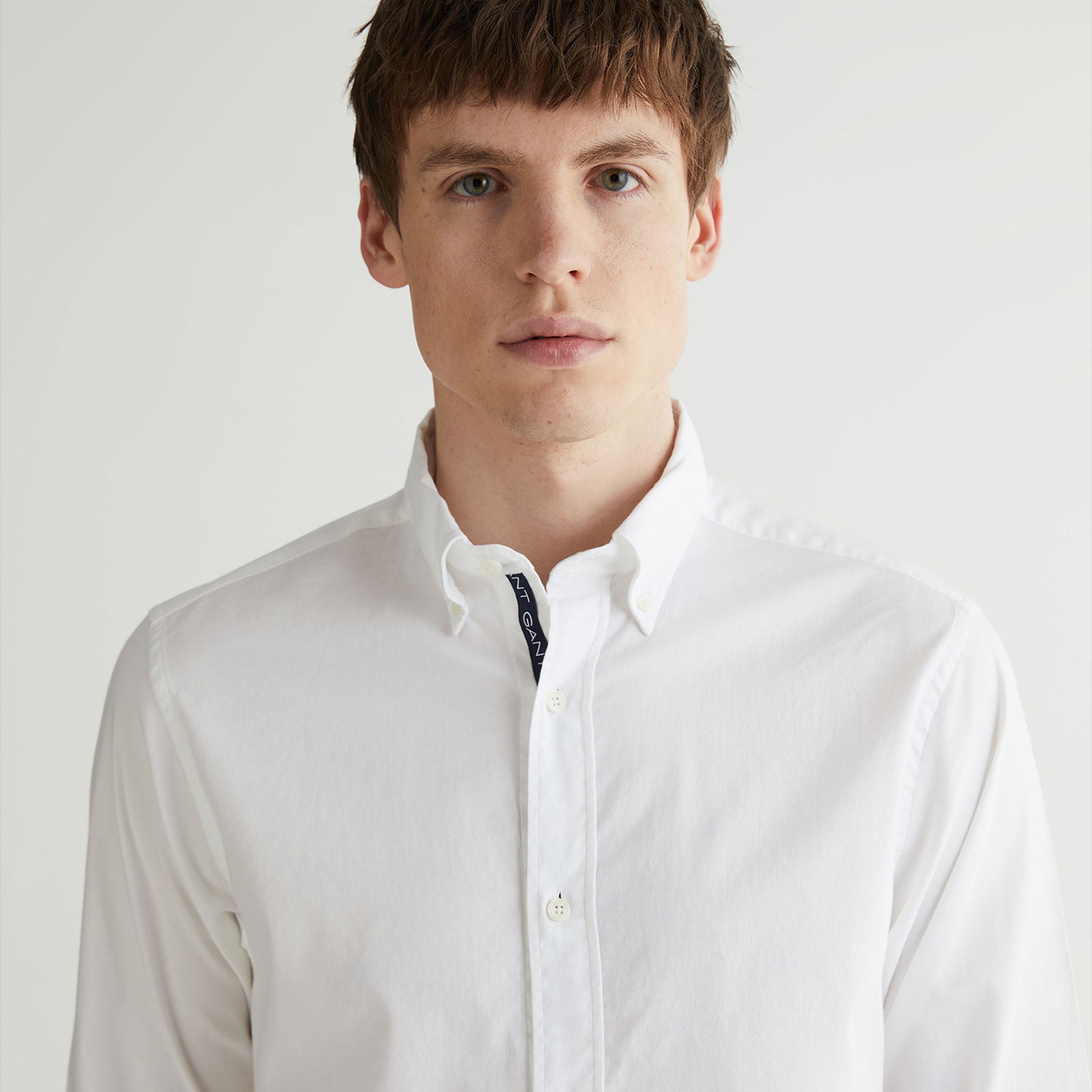 GANT Erkek Beyaz Regular Fit Düğmeli Yaka Gömlek