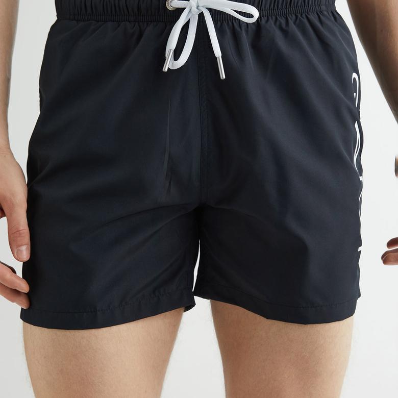 GANT Erkek Siyah Regular Fit Logolu Mayo Şort