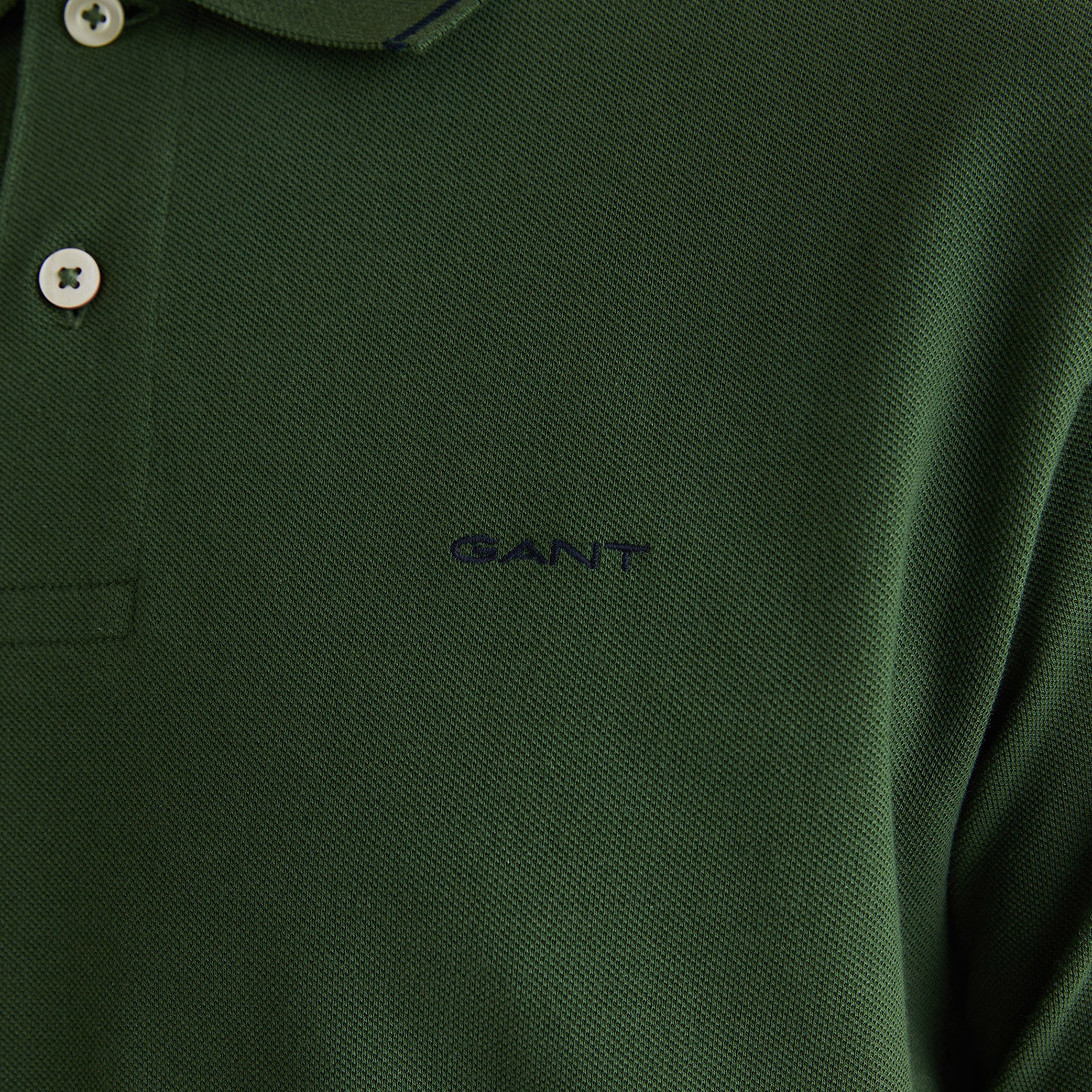 GANT Erkek Yeşil Regular Fit Polo