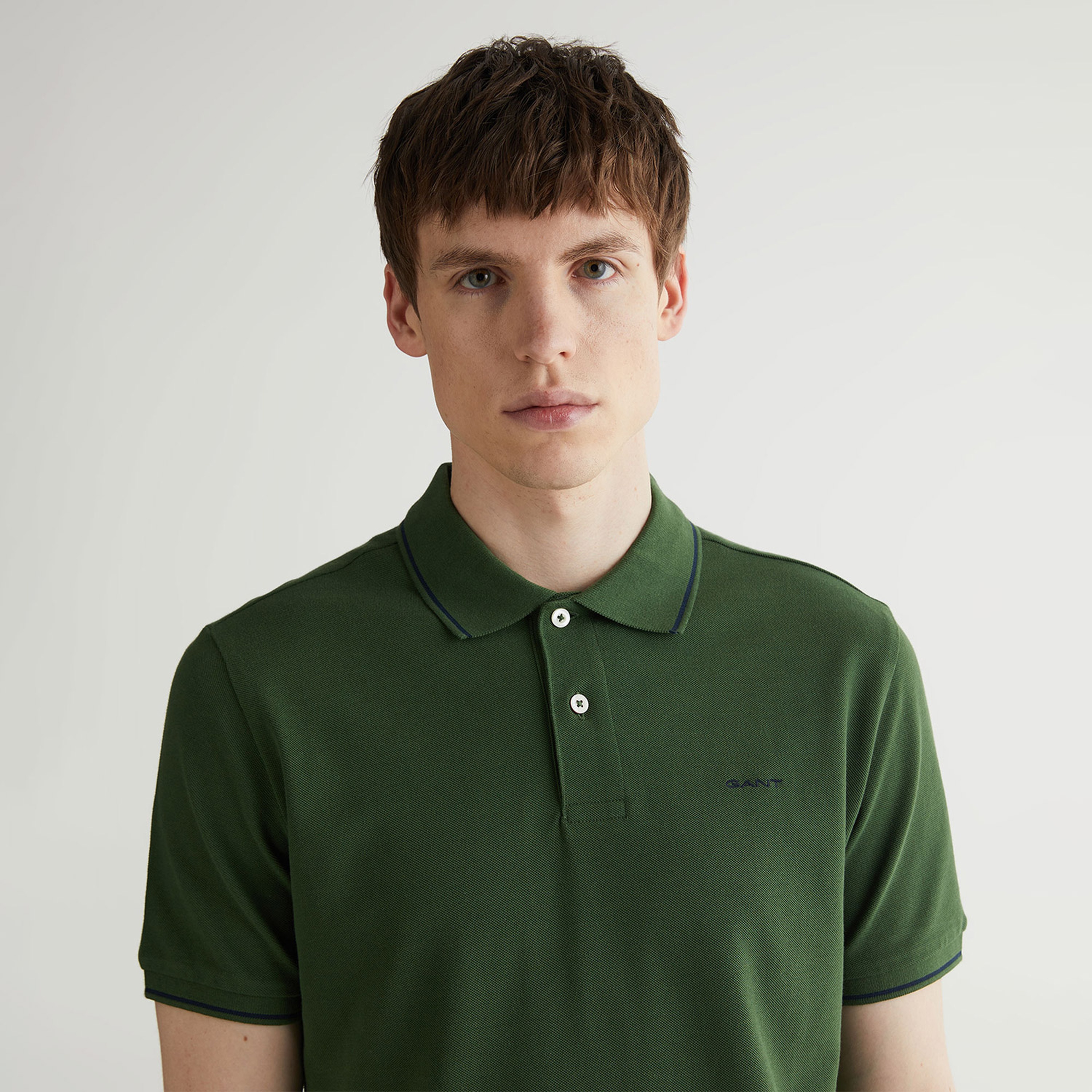 GANT Erkek Yeşil Regular Fit Polo
