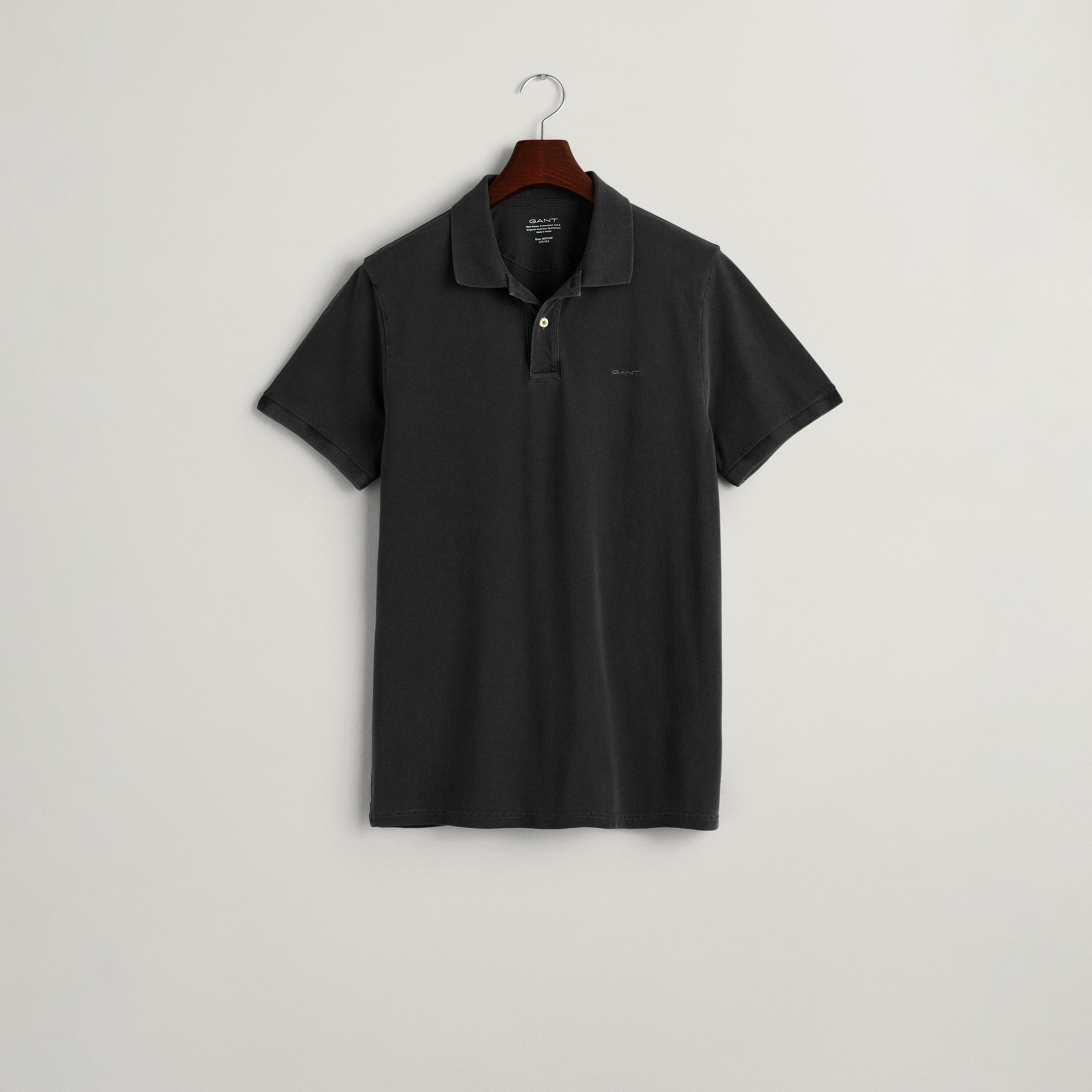 GANT Erkek Siyah Regular Fit Logolu Polo