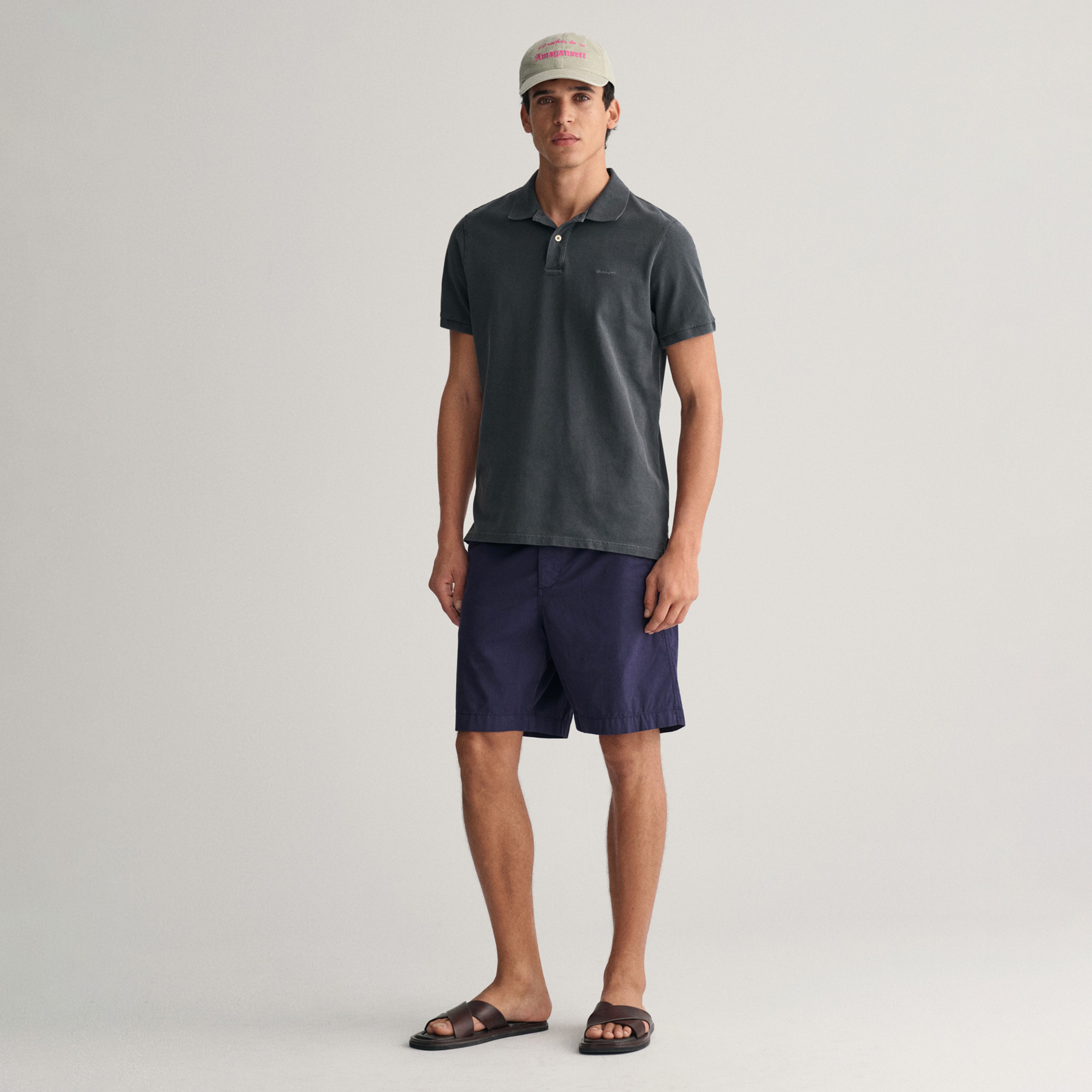 GANT Erkek Siyah Regular Fit Logolu Polo