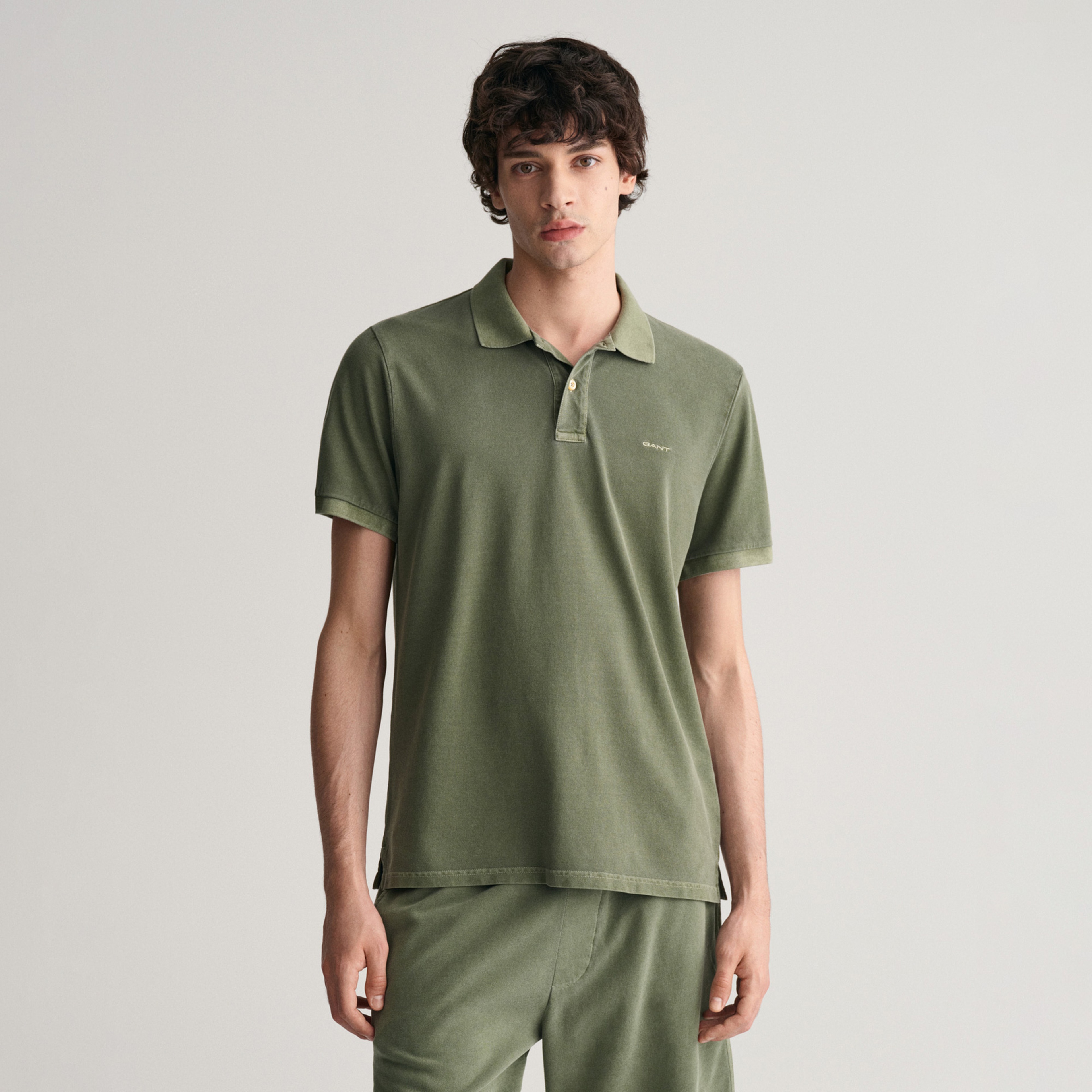 GANT Erkek Yeşil Regular Fit Logolu Polo