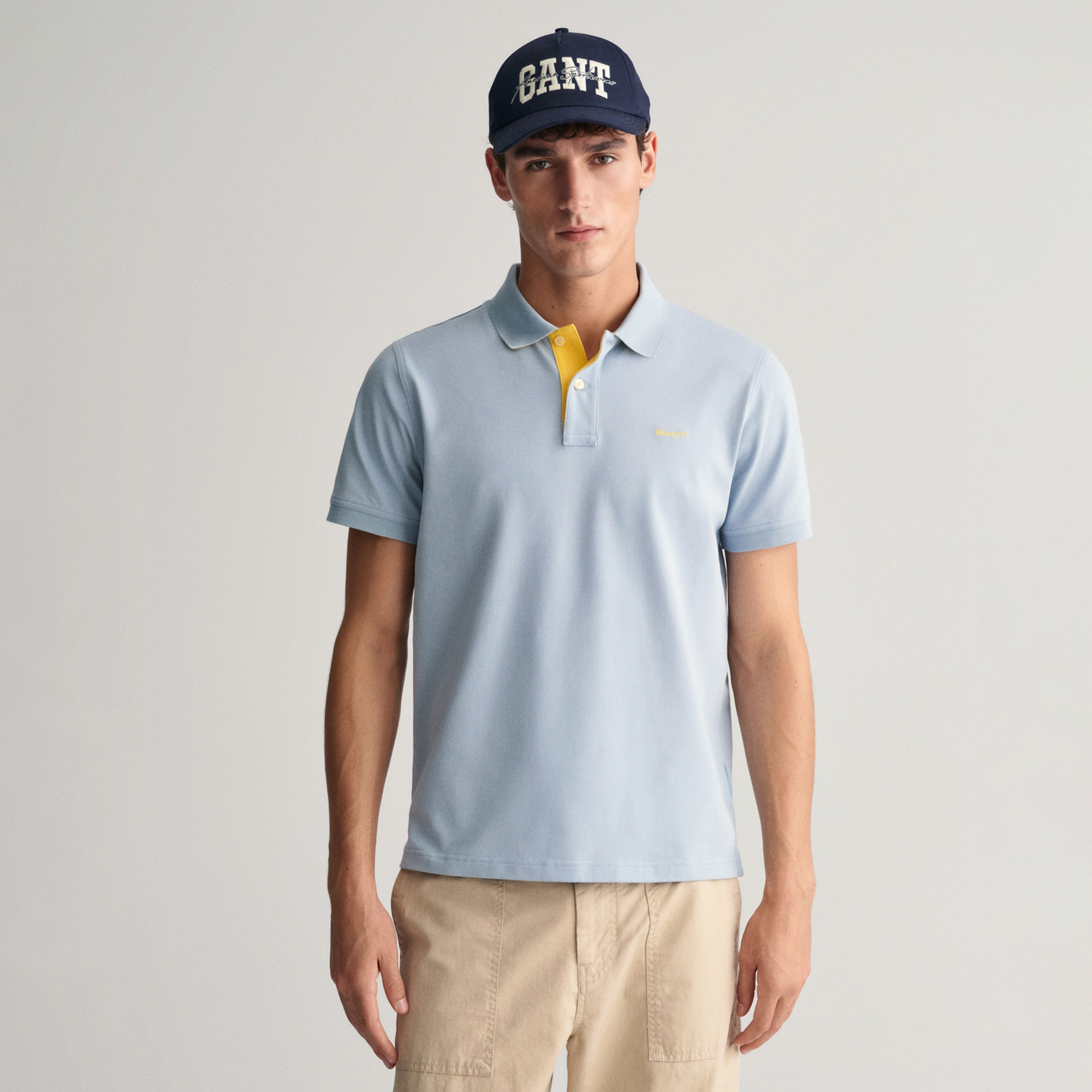 GANT Erkek Mavi Regular Fit Polo Yaka T-Shirt