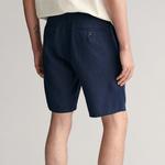 GANT Erkek Lacivert Relaxed Fit Keten Şort