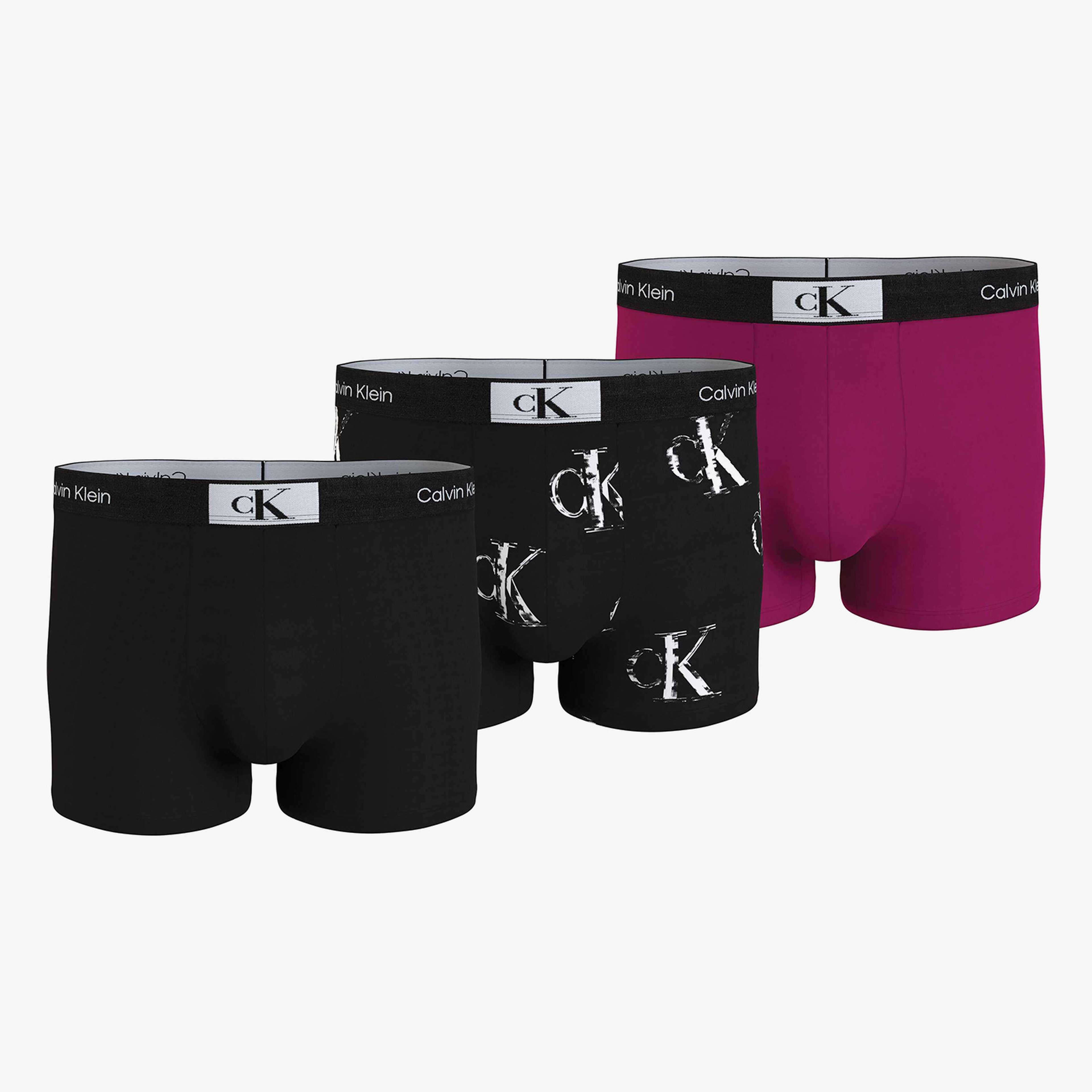 Calvin Klein 96 Cotton 3'lü Erkek Siyah Boxer