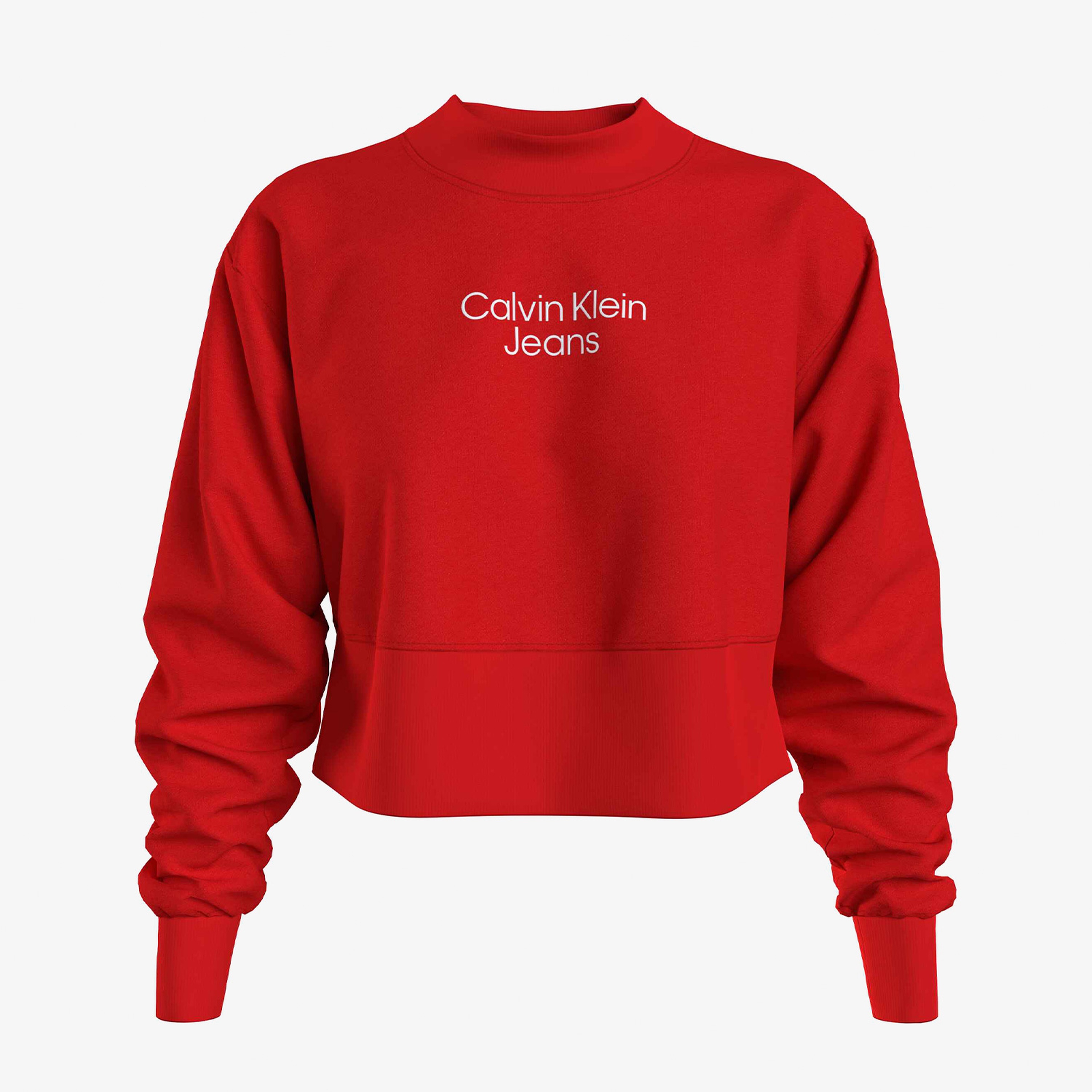 Calvin Klein Kadın Kırmızı Sweatshirt
