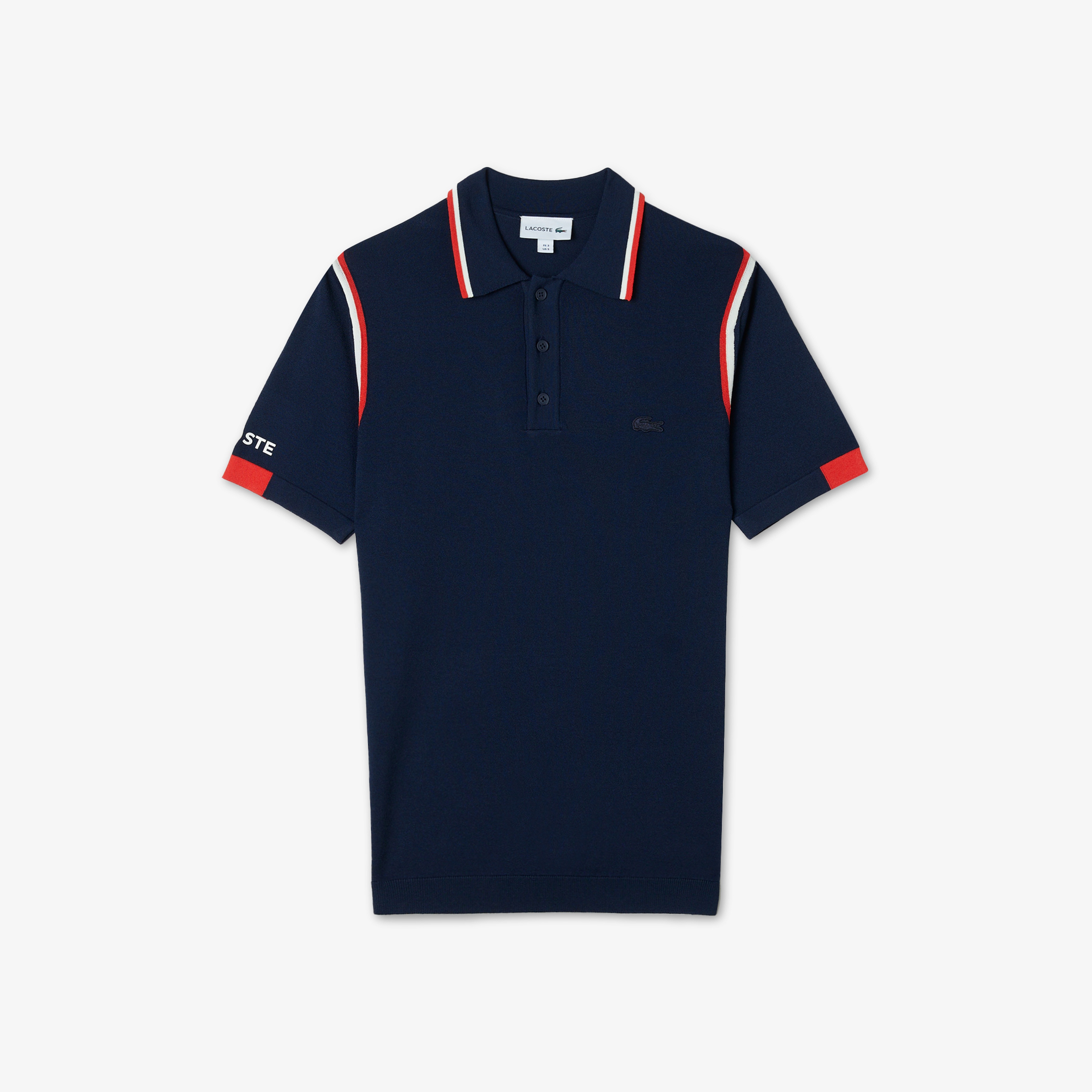 Erkek Regular Fit Polo Yaka Renk Bloklu Lacivert Triko