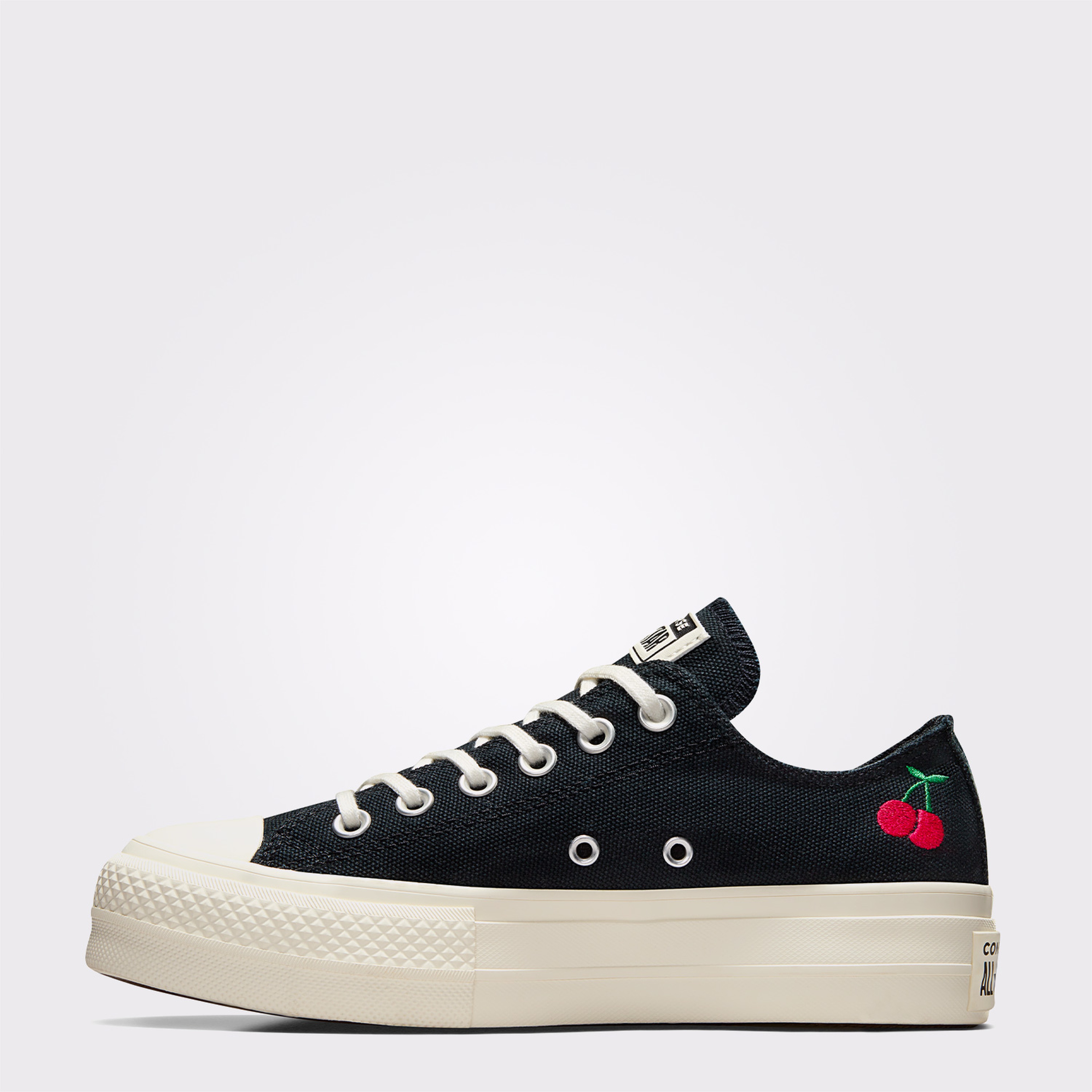 Converse Chuck Taylor All Star Lift Platform Cherries Kadın Siyah Sneaker