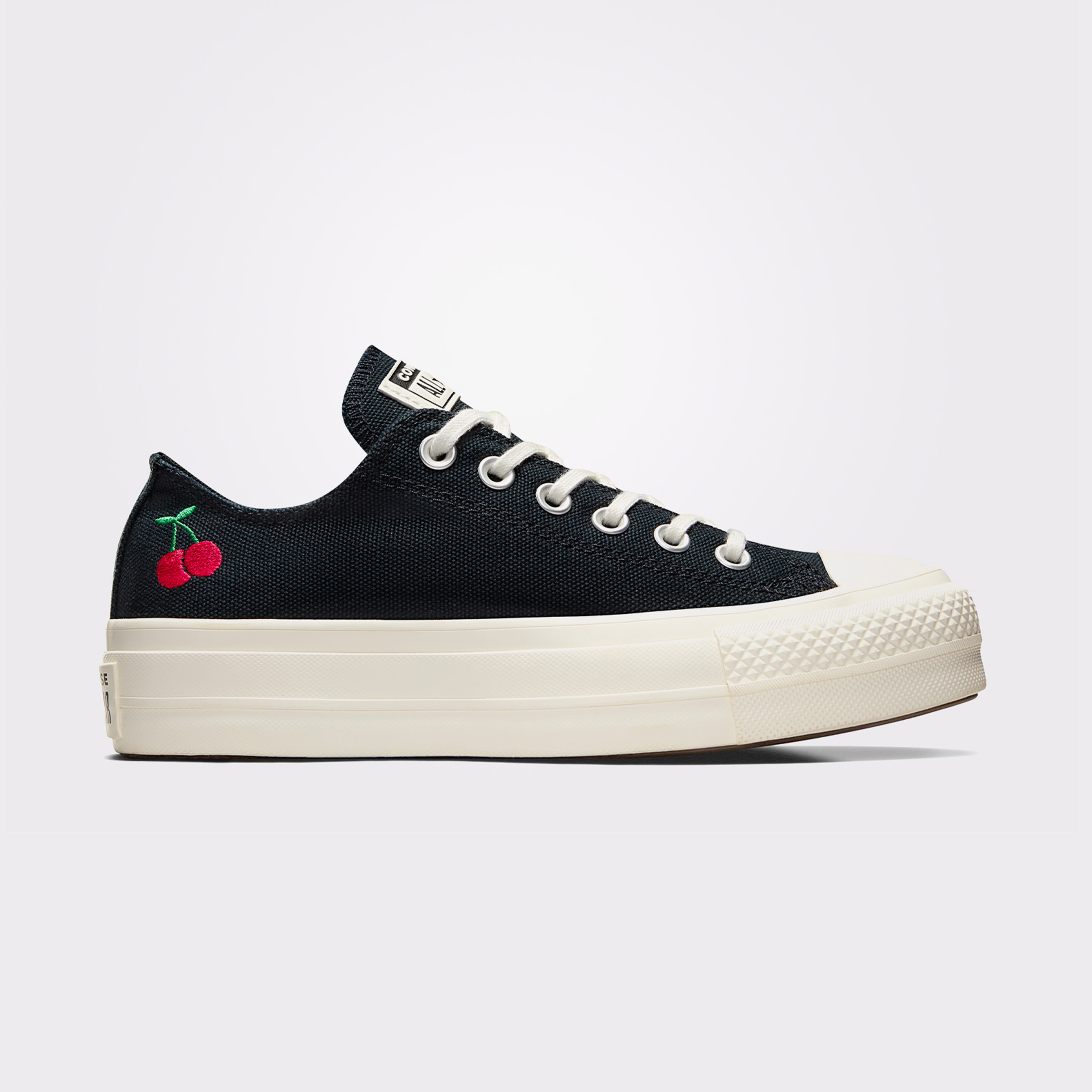 Converse Chuck Taylor All Star Lift Platform Cherries Kadın Siyah Sneaker