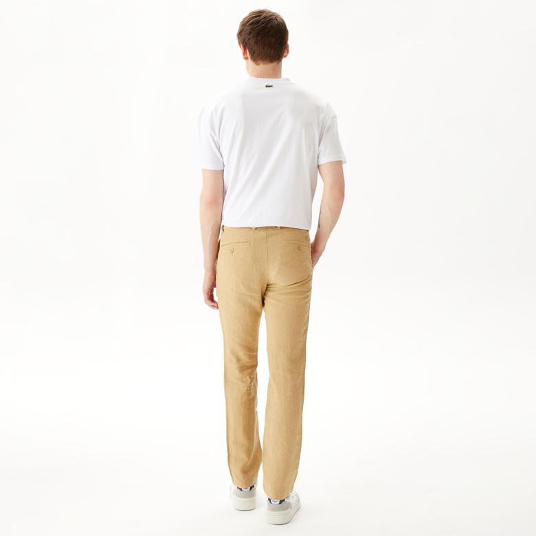 Erkek Slim Fit Chino Bej Pantolon