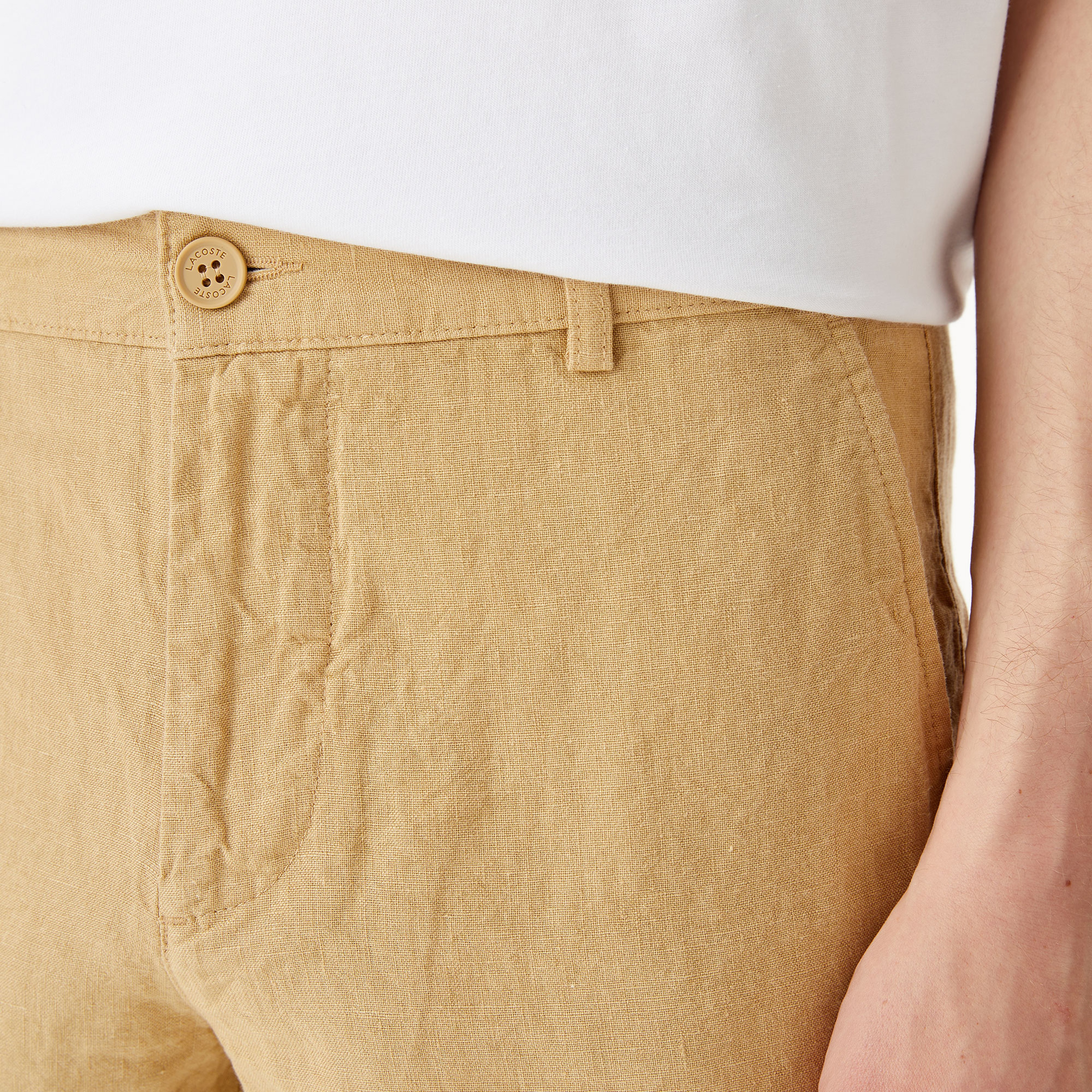 Erkek Slim Fit Chino Bej Pantolon