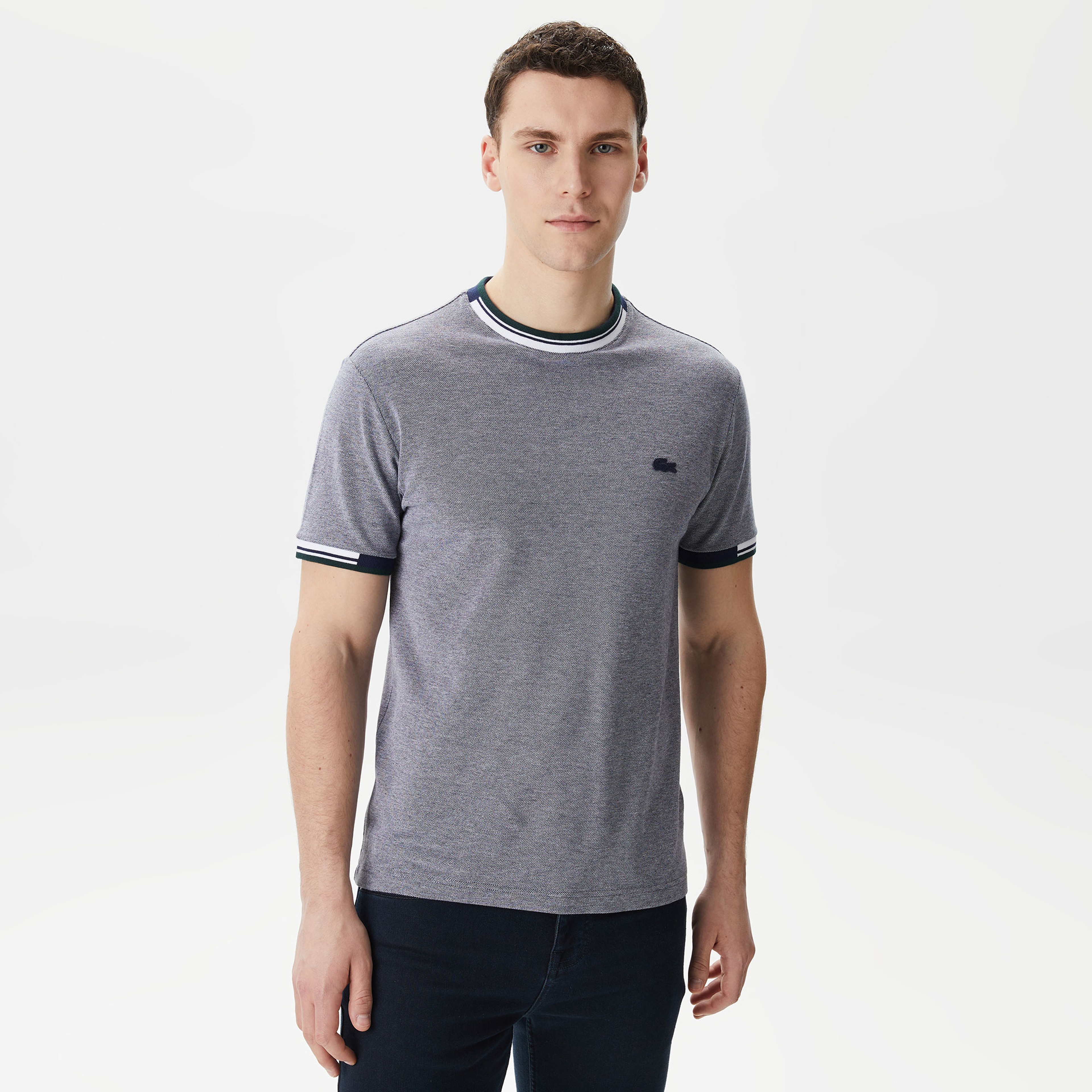 Erkek Regular Fit Bisiklet Yaka Lacivert T-Shirt