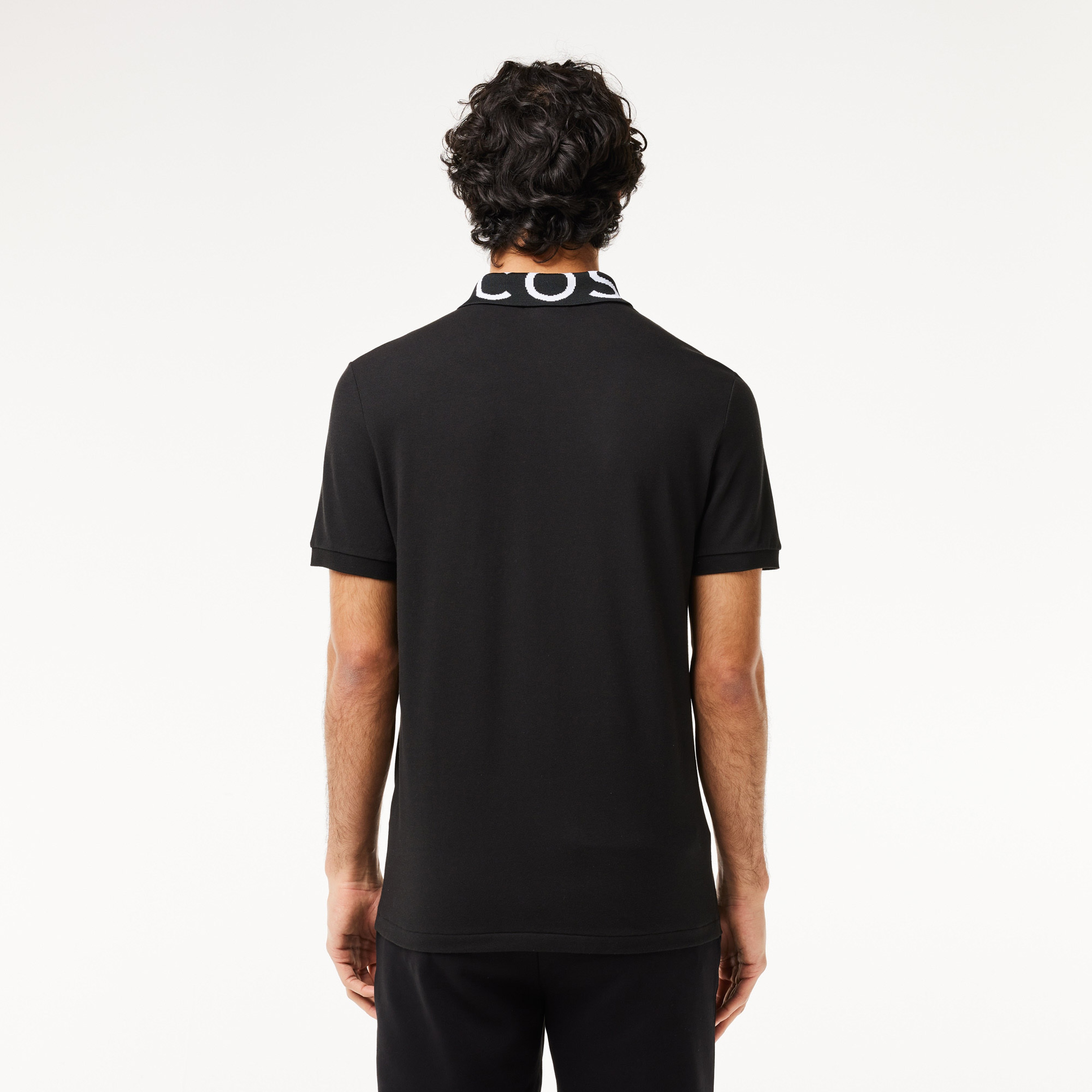 Active Erkek Slim Fit Baskılı Siyah Polo