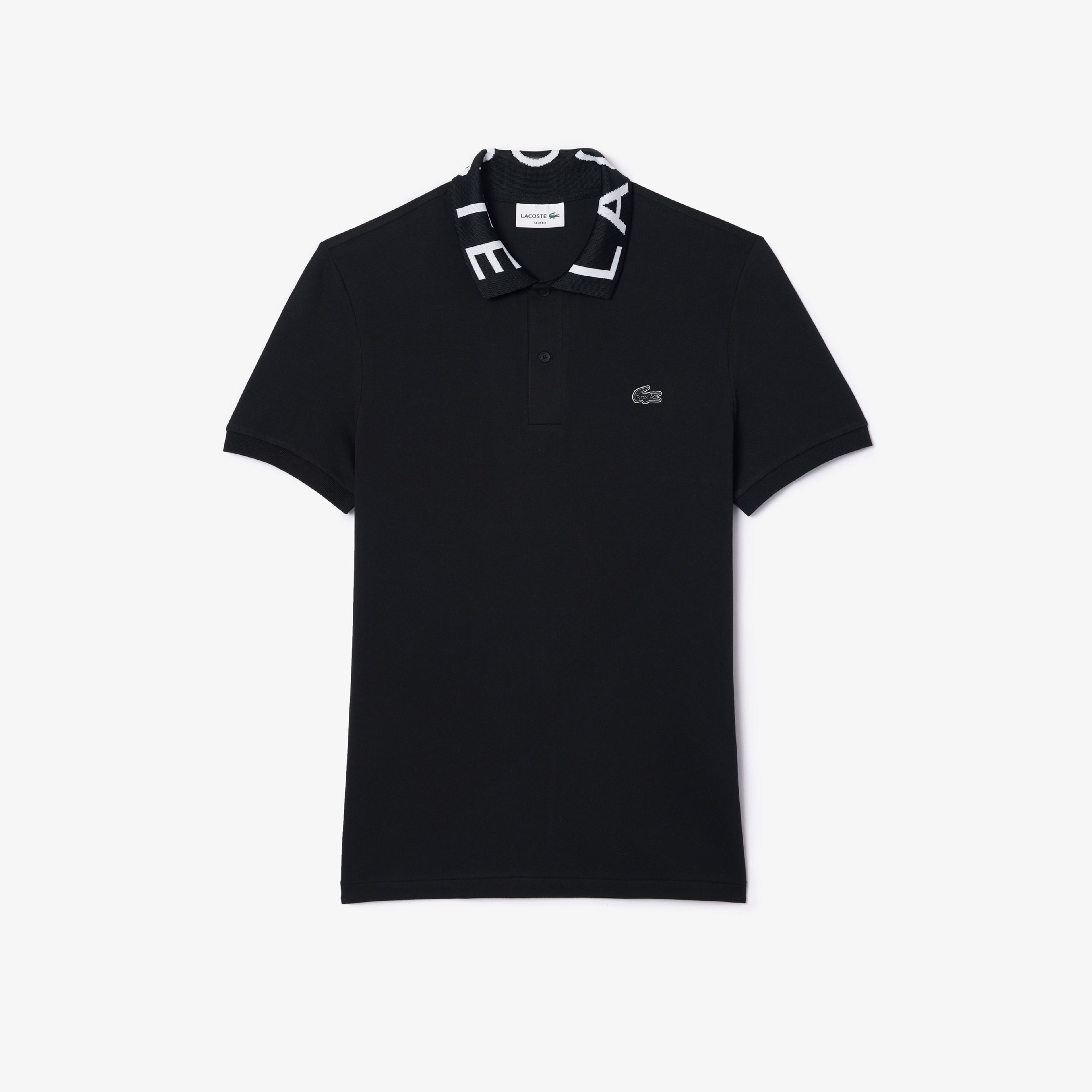 Active Erkek Slim Fit Baskılı Siyah Polo