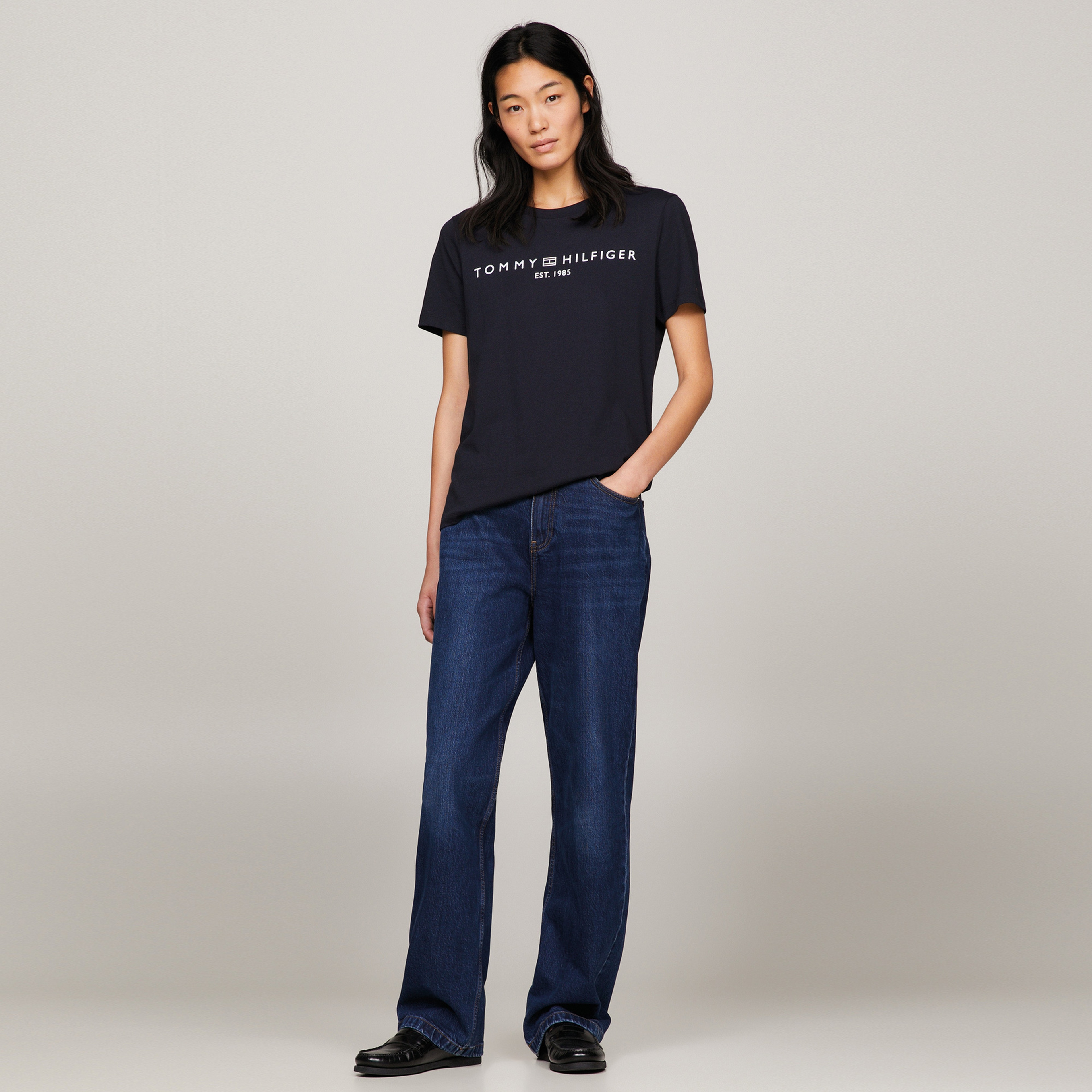 Tommy Hilfiger Kadın Mavi Tshirt