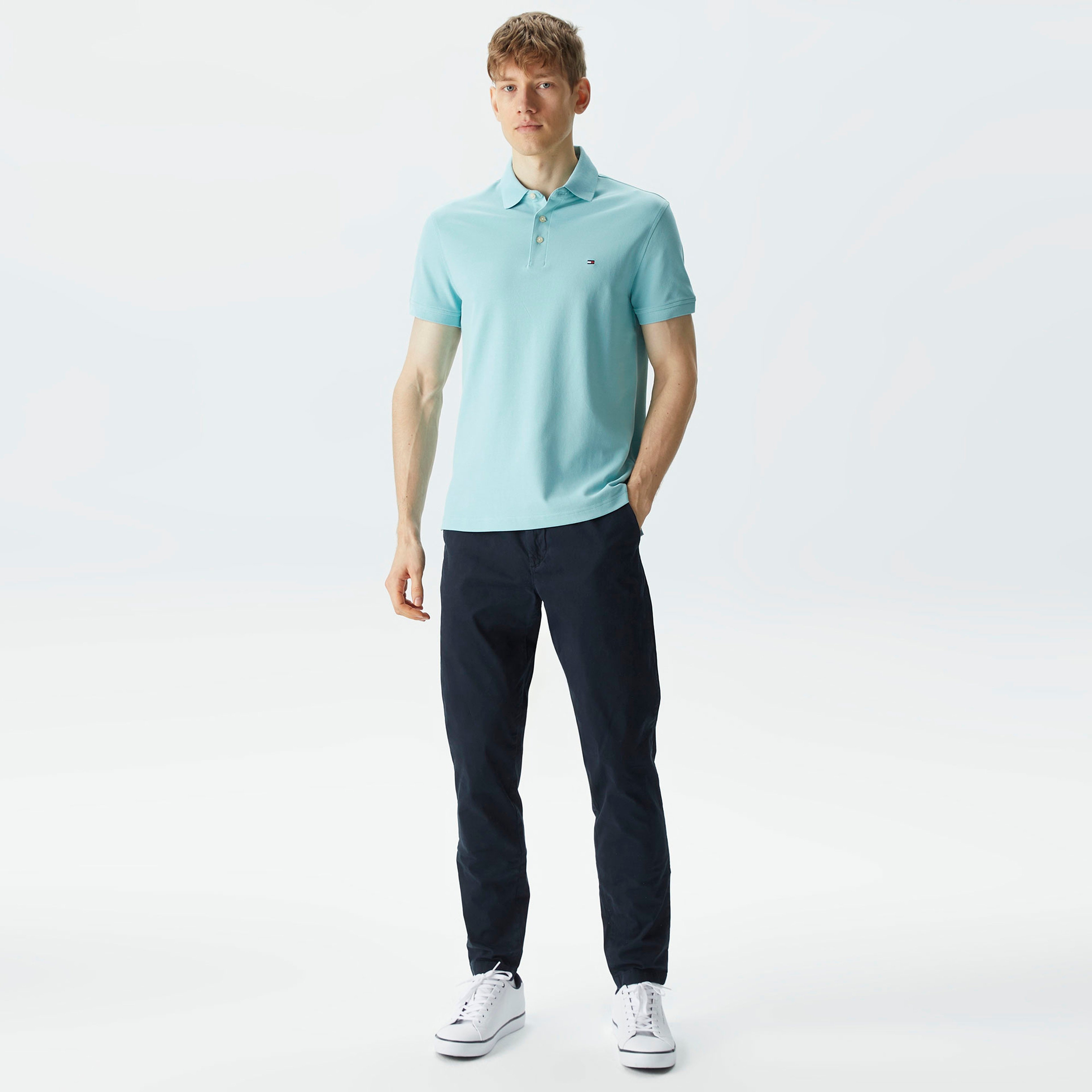 Tommy Hilfiger Erkek Mavi Polo