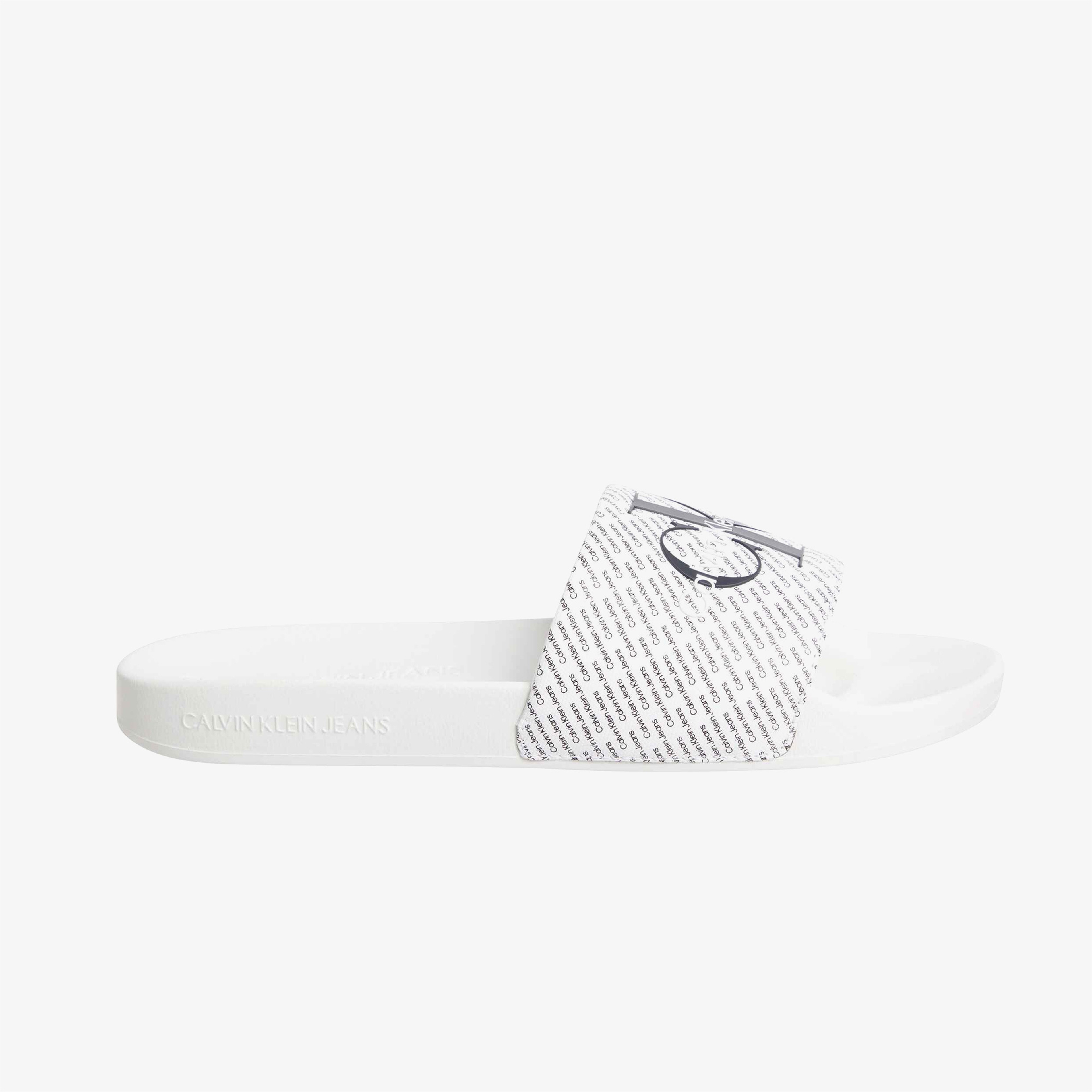 Calvin Klein Erkek Beyaz Terlik