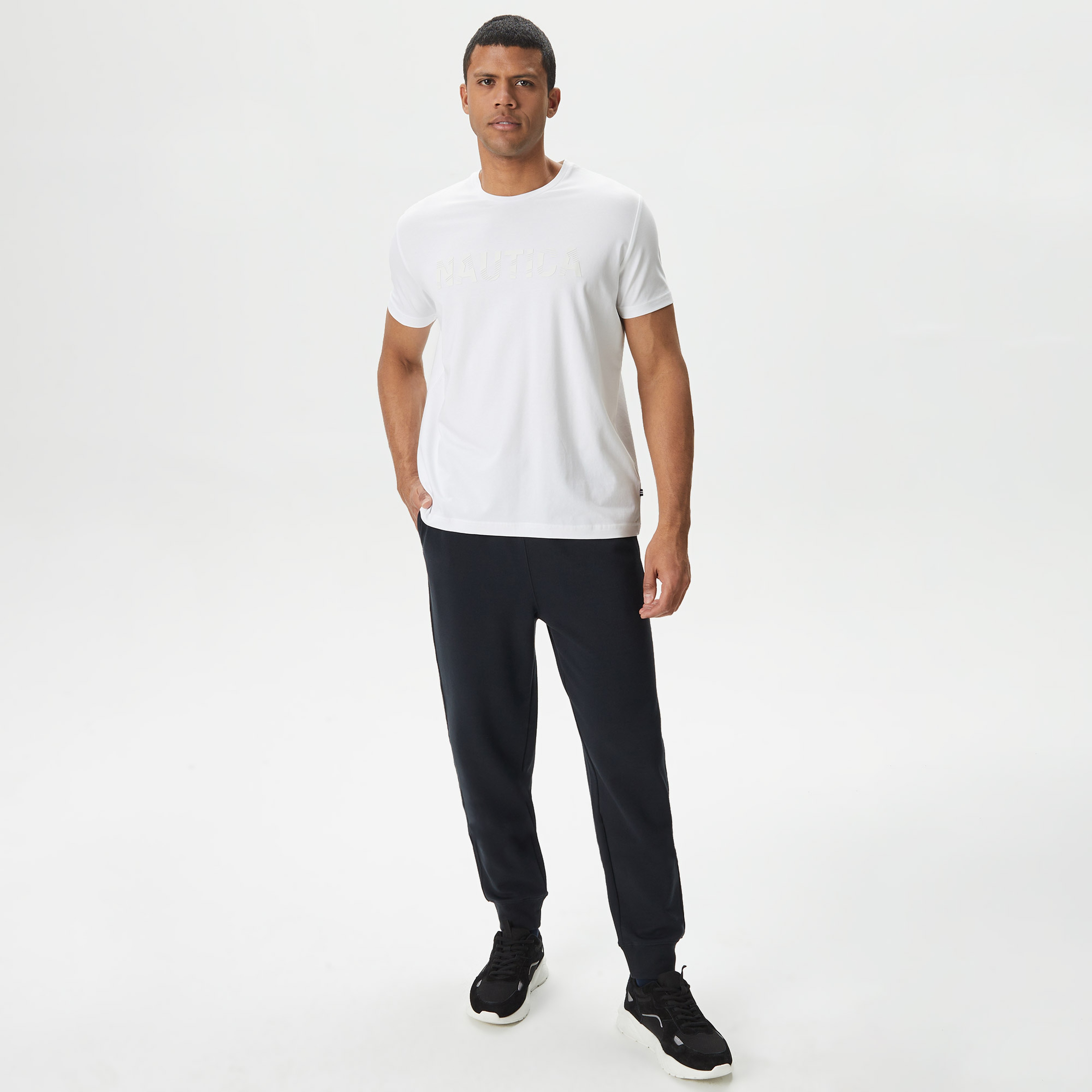 Nautica Erkek Beyaz Standart Fit T-Shirt