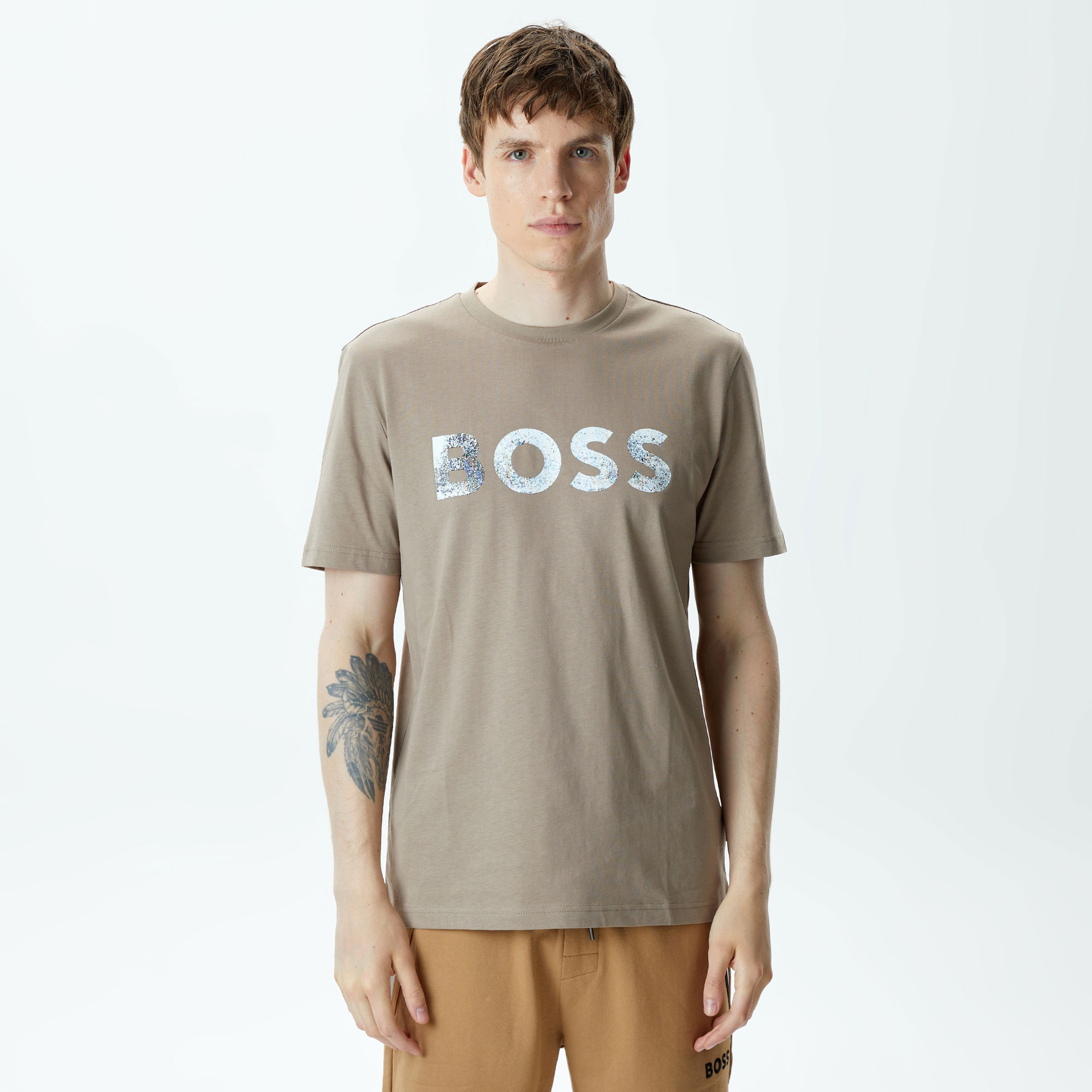 Boss Erkek Kahverengi T-Shirt